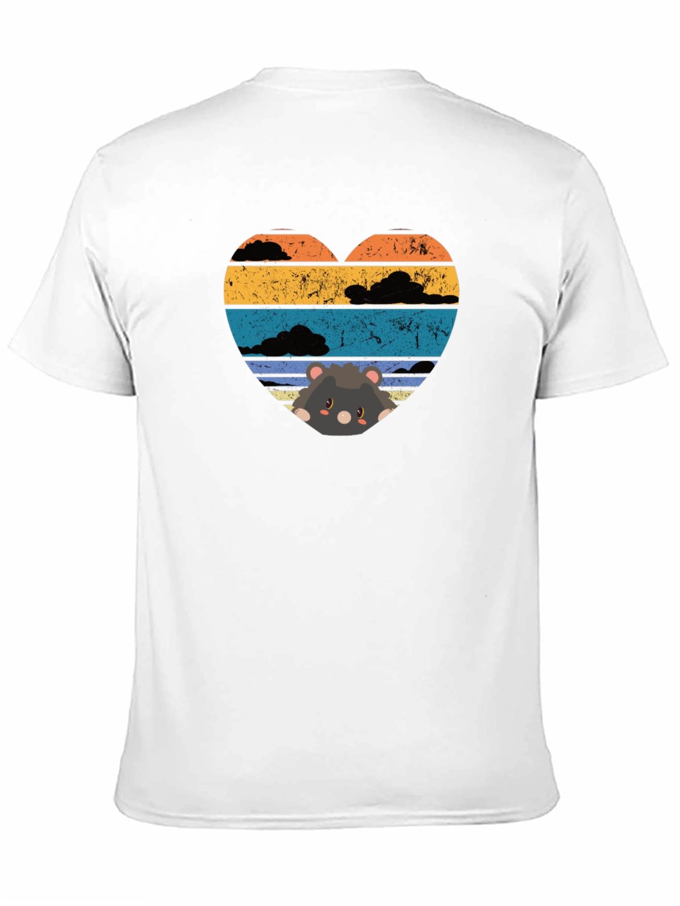 Cute Tasmanian Devil Heart Sunset T-Shirt