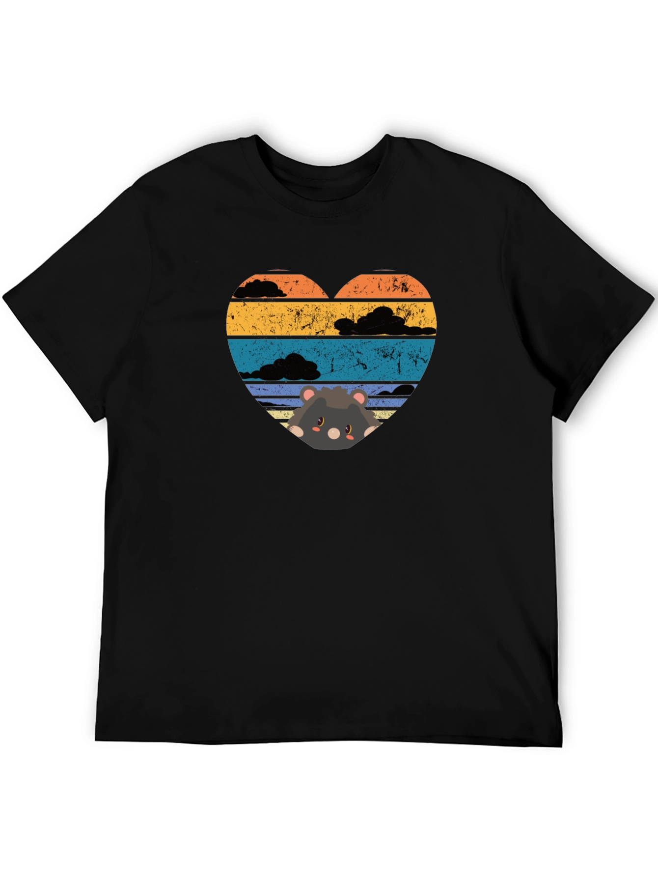 Cute Tasmanian Devil Heart Sunset T-Shirt