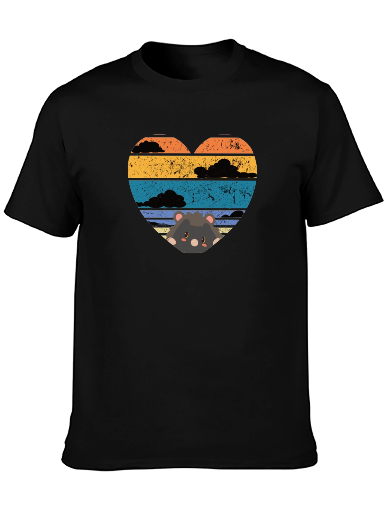 Cute Tasmanian Devil Heart Sunset T-Shirt