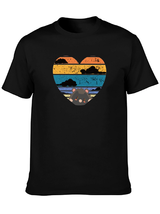 Cute Tasmanian Devil Heart Sunset T-Shirt