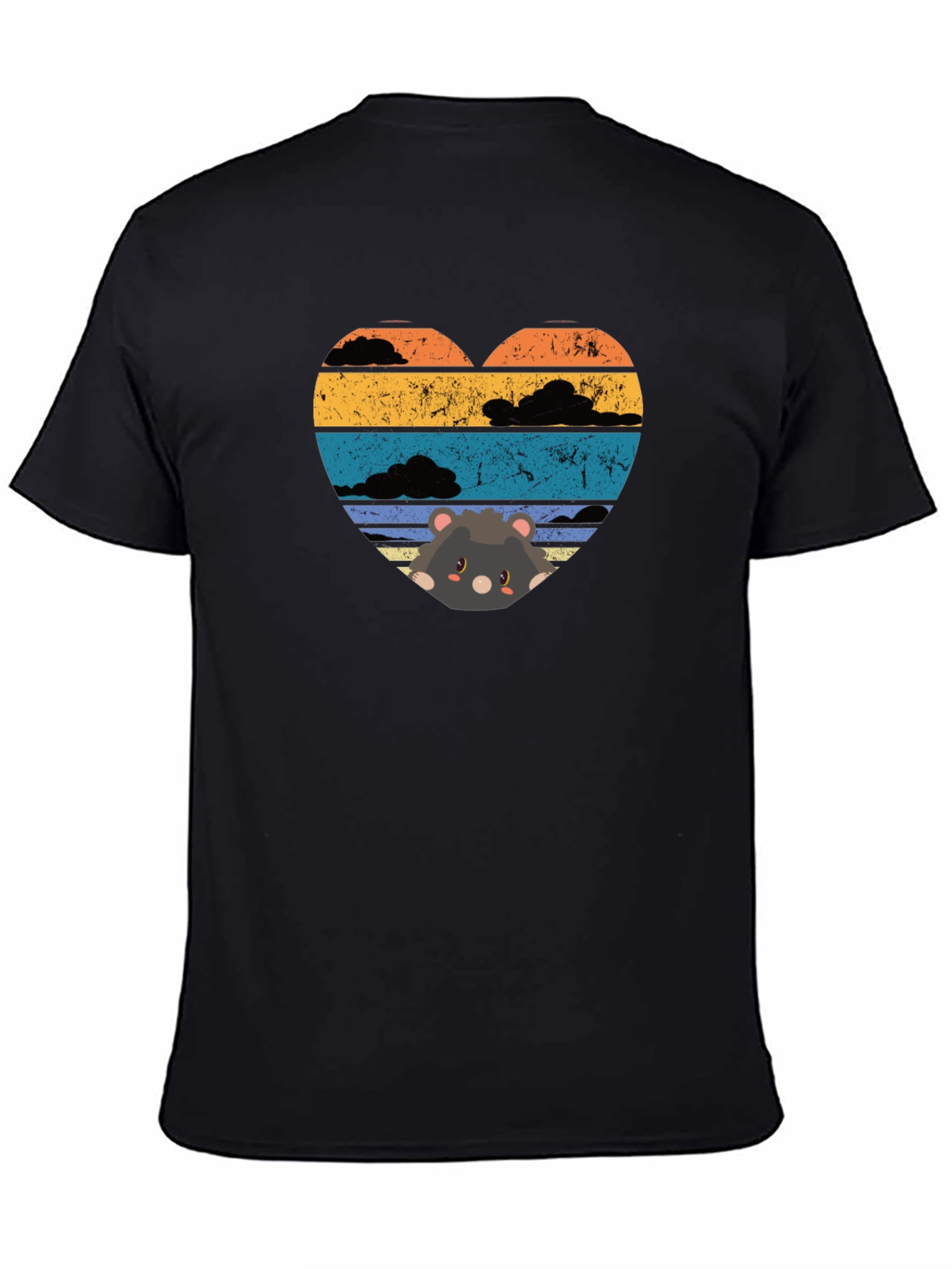 Cute Tasmanian Devil Heart Sunset T-Shirt