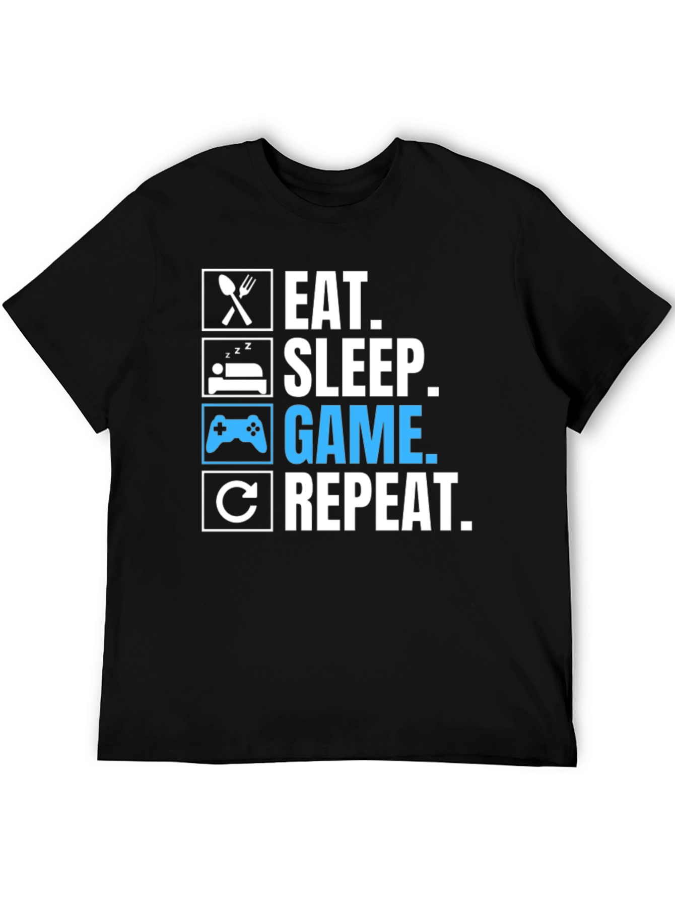 Eat Sleep Game Repeat Graphic Tee