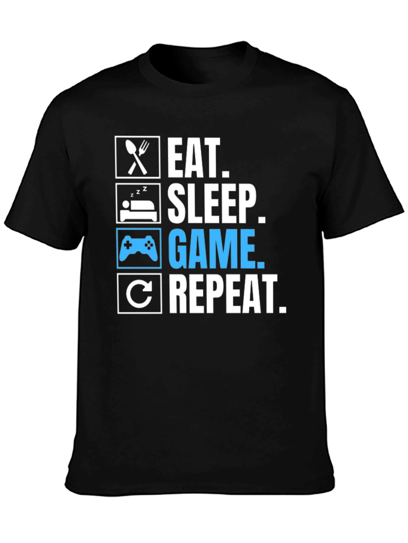 Eat Sleep Game Repeat Graphic Tee
