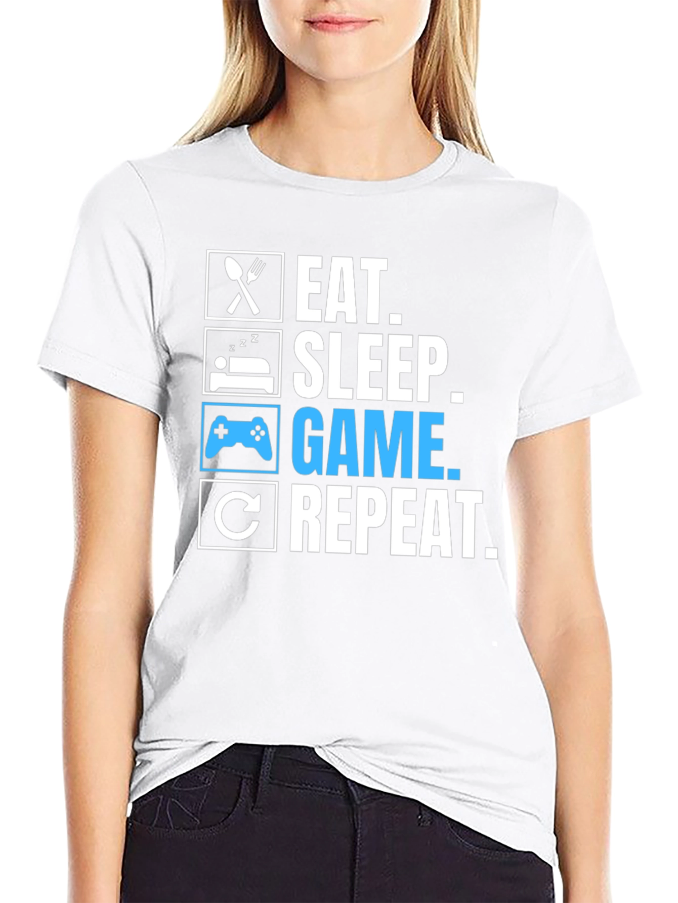 Eat Sleep Game Repeat Graphic Tee