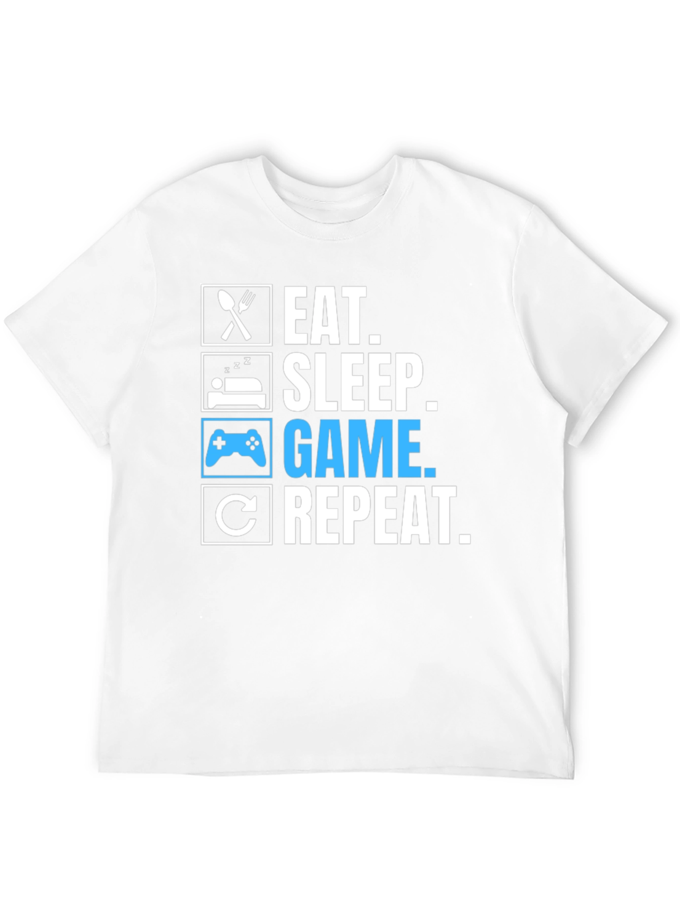 Eat Sleep Game Repeat Graphic Tee