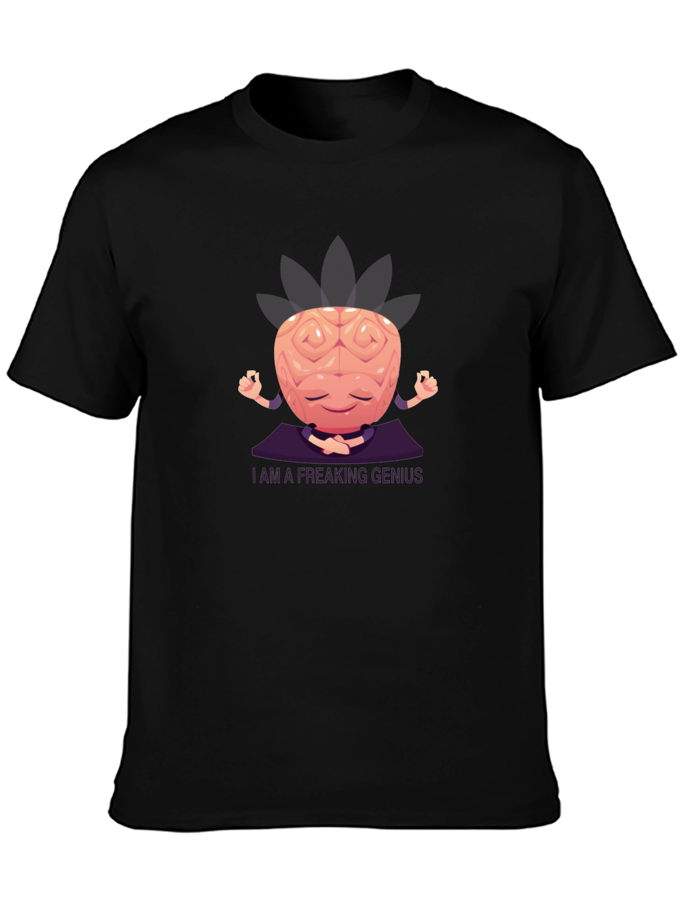 Brainy Genius Graphic Tee - Meditating Mind T-Shirt