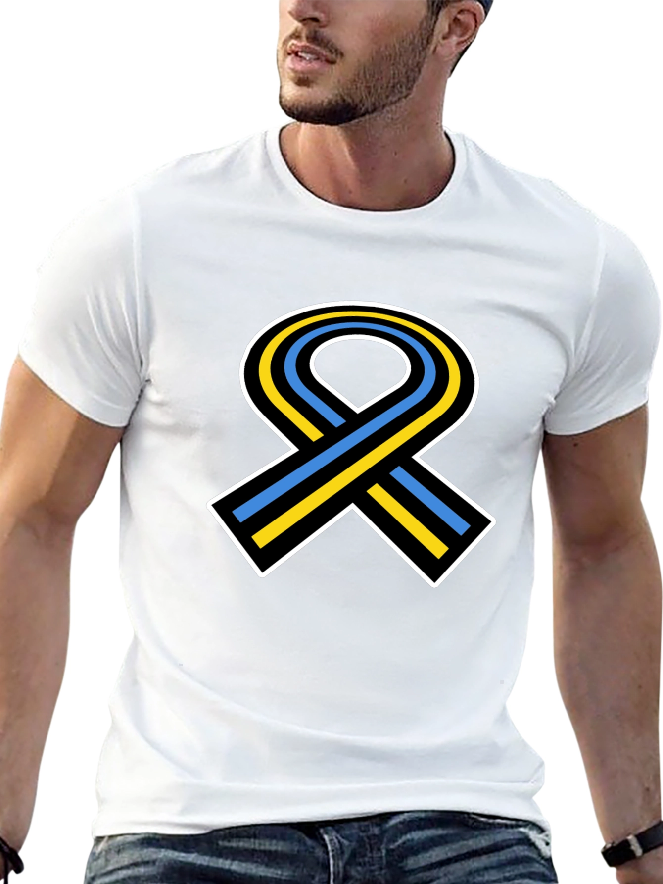 Awareness Ribbon Graphic Tee - Black