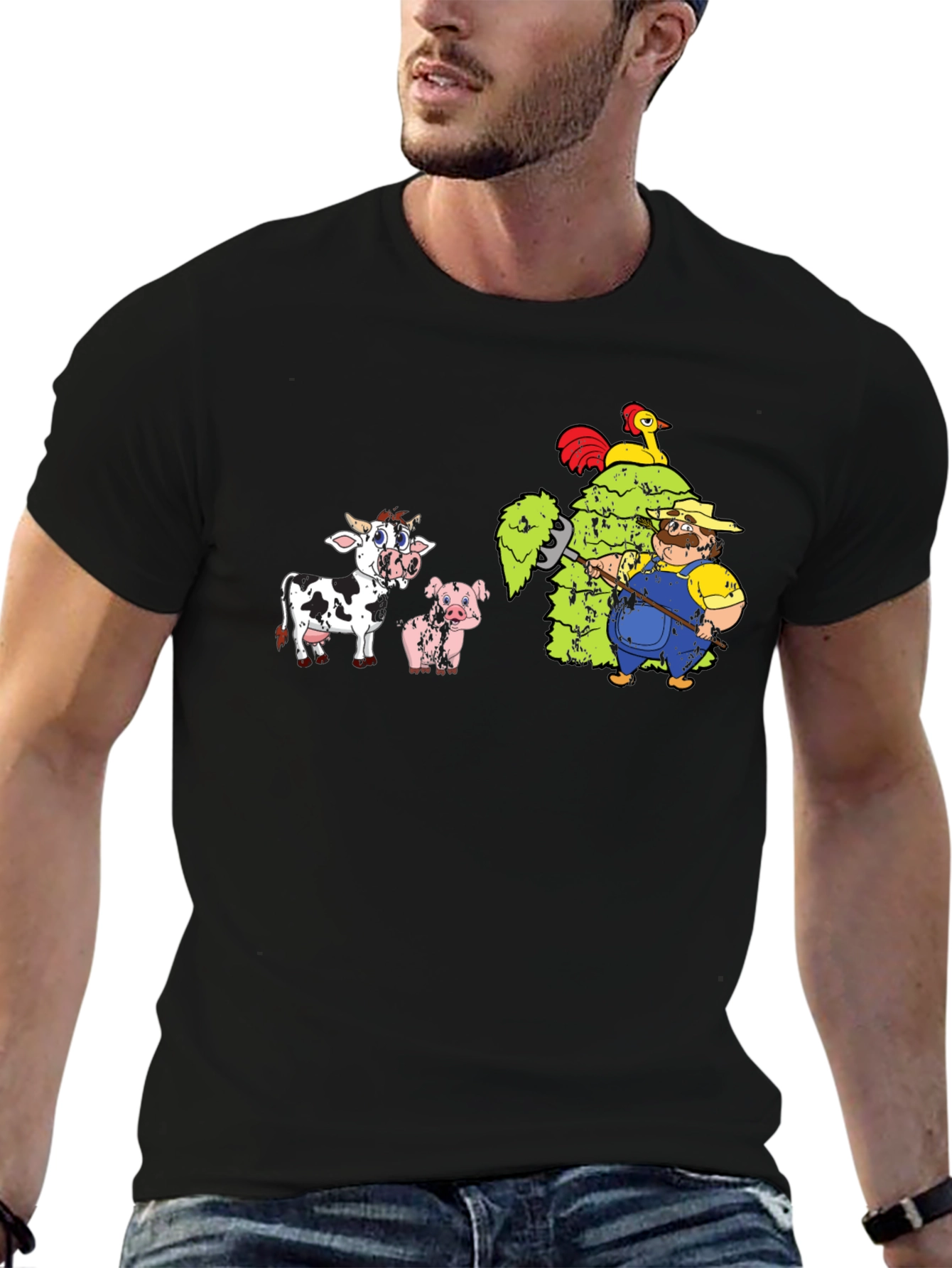 Farm Life Graphic Tee - Fun Cartoon Design