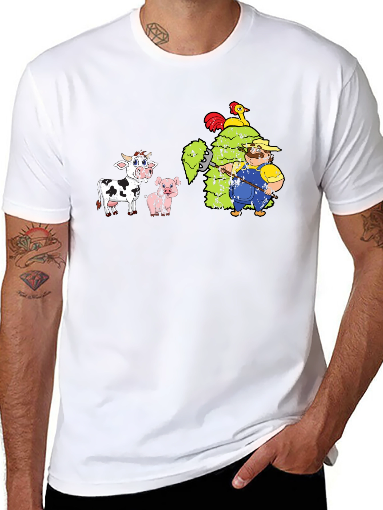 Farm Life Graphic Tee - Fun Cartoon Design