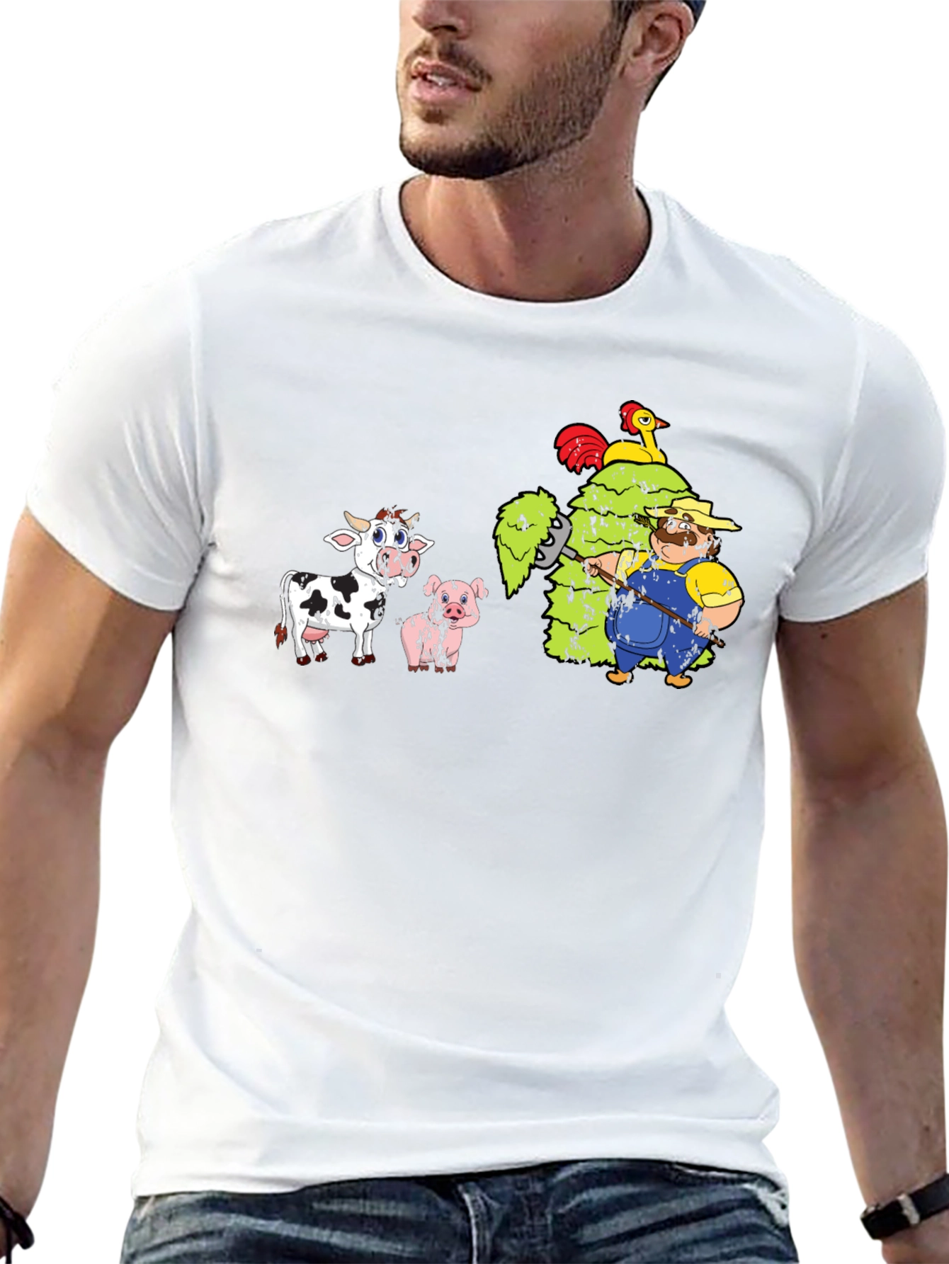 Farm Life Graphic Tee - Fun Cartoon Design