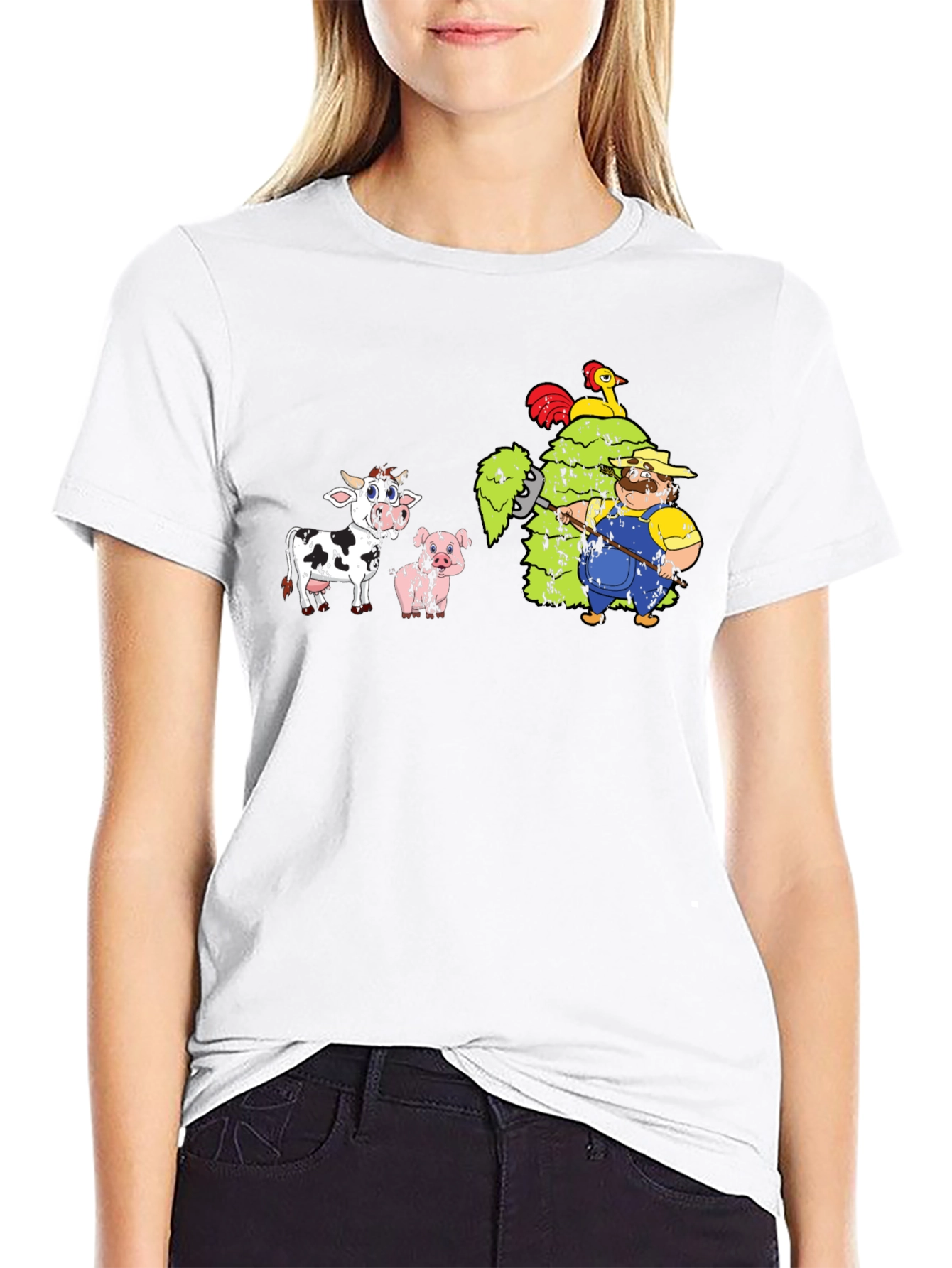 Farm Life Graphic Tee - Fun Cartoon Design