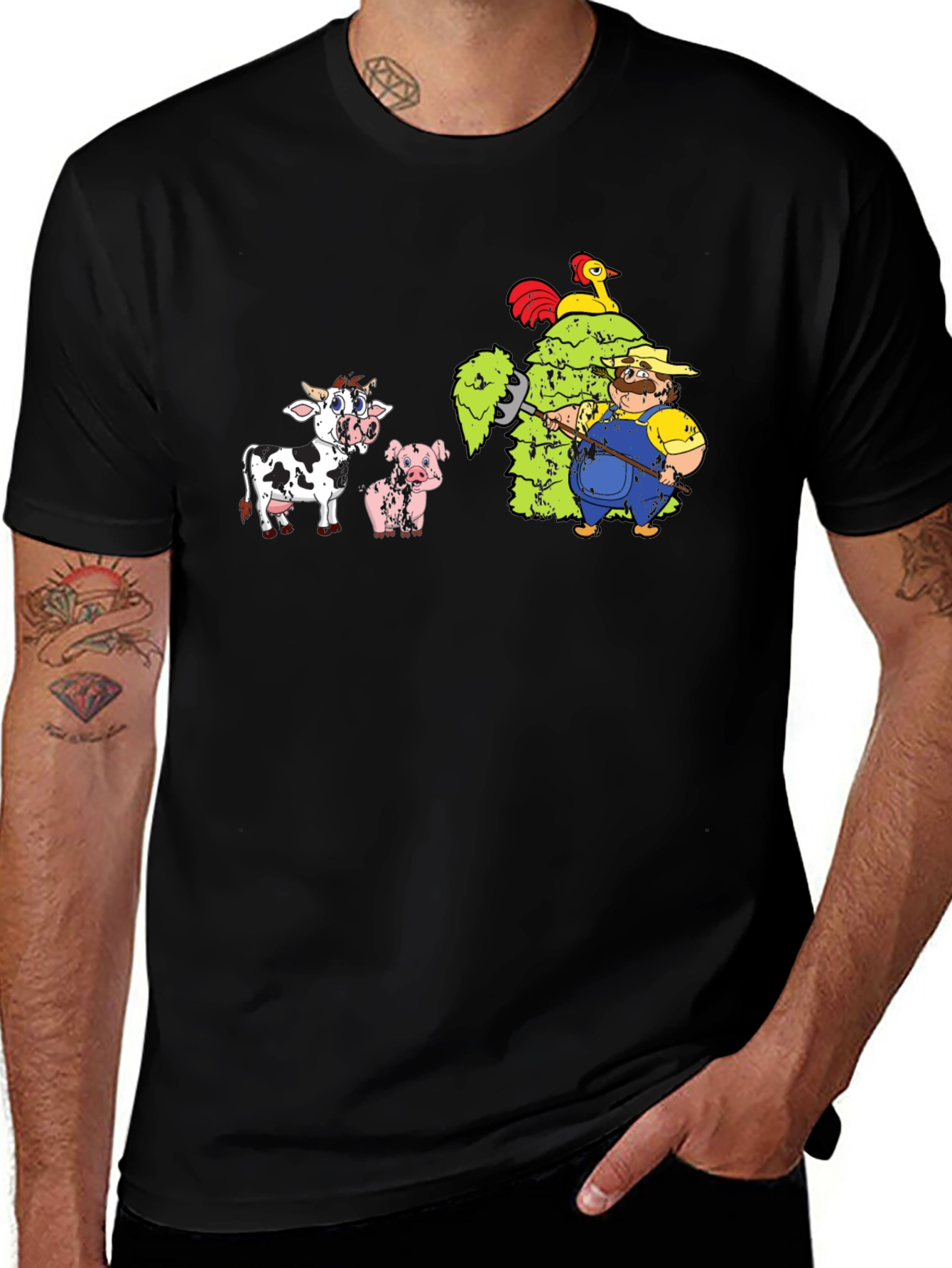 Farm Life Graphic Tee - Fun Cartoon Design