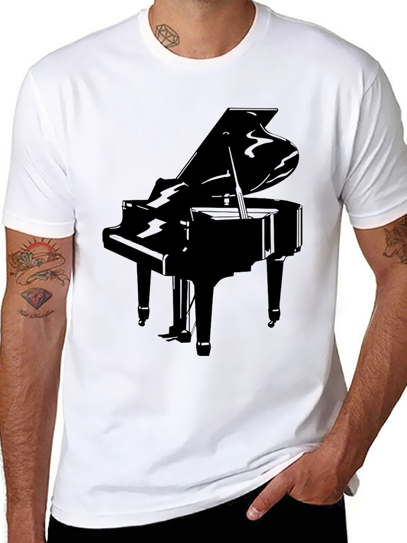 Grand Piano Graphic Tee - Musician T-Shirt