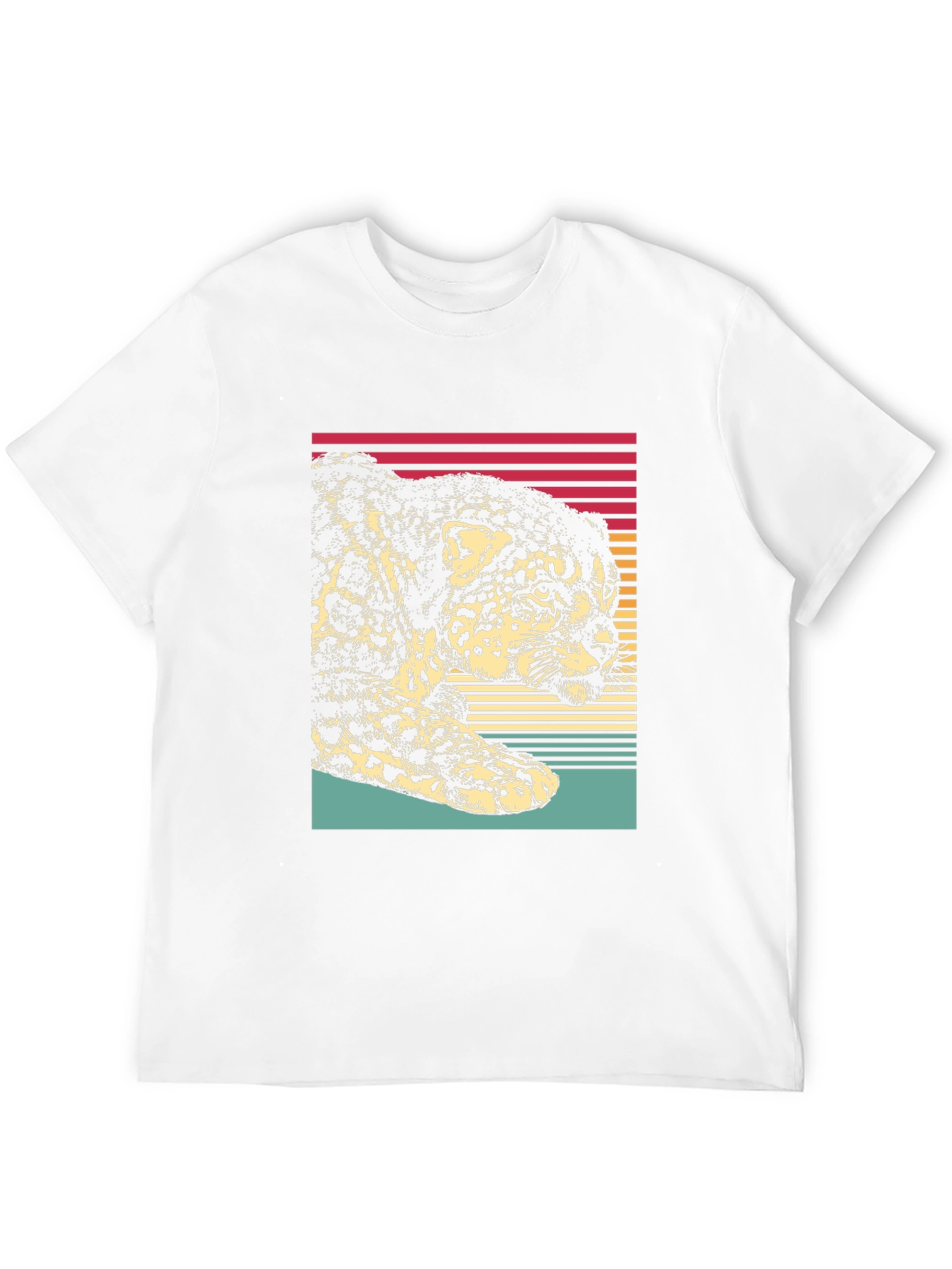 Retro Jaguar Graphic Tee - Black Cotton Blend
