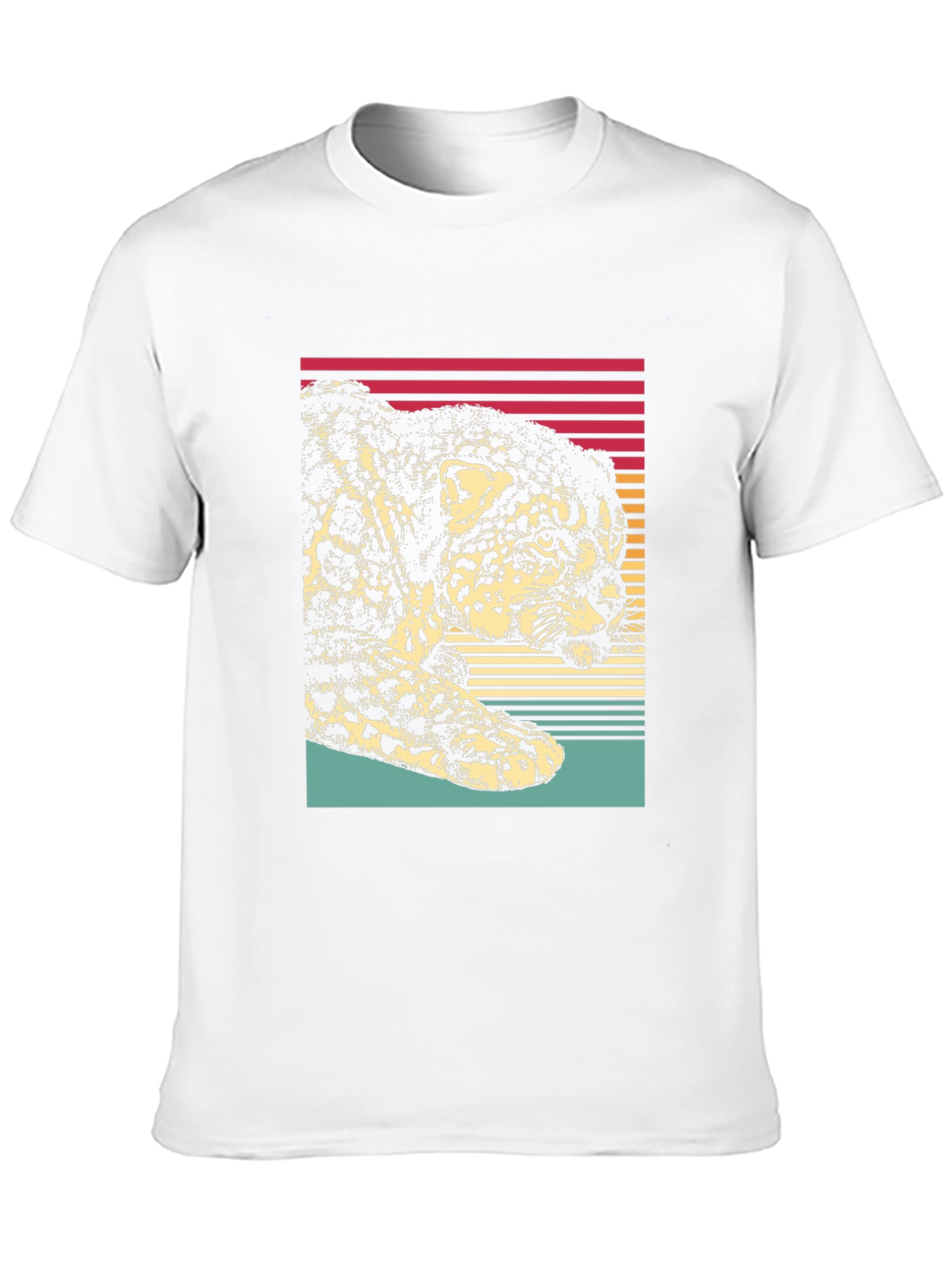 Retro Jaguar Graphic Tee - Black Cotton Blend