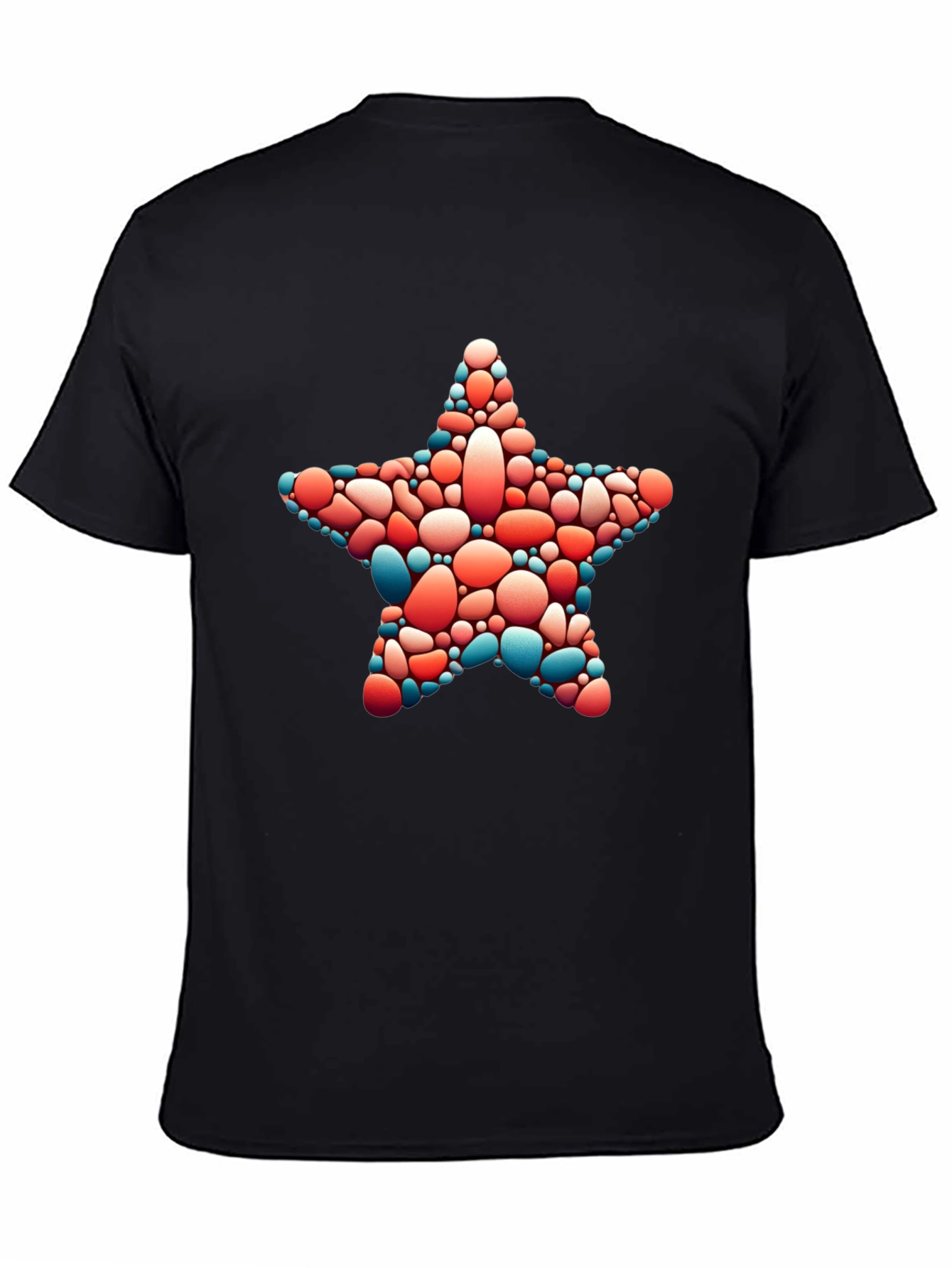 Star Pebble Graphic Tee - Casual Black T-Shirt