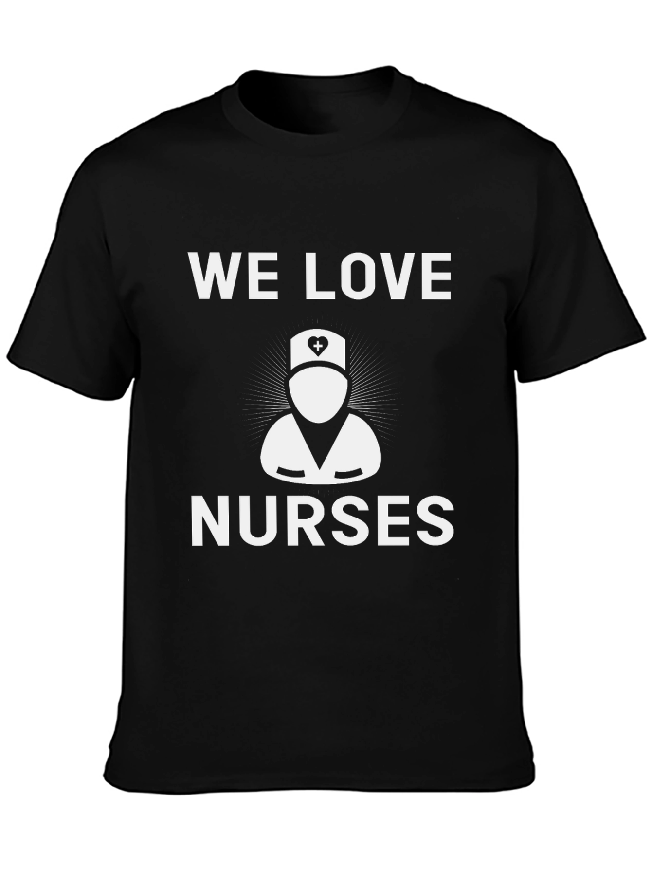 We Love Nurses Graphic T-Shirt - Black