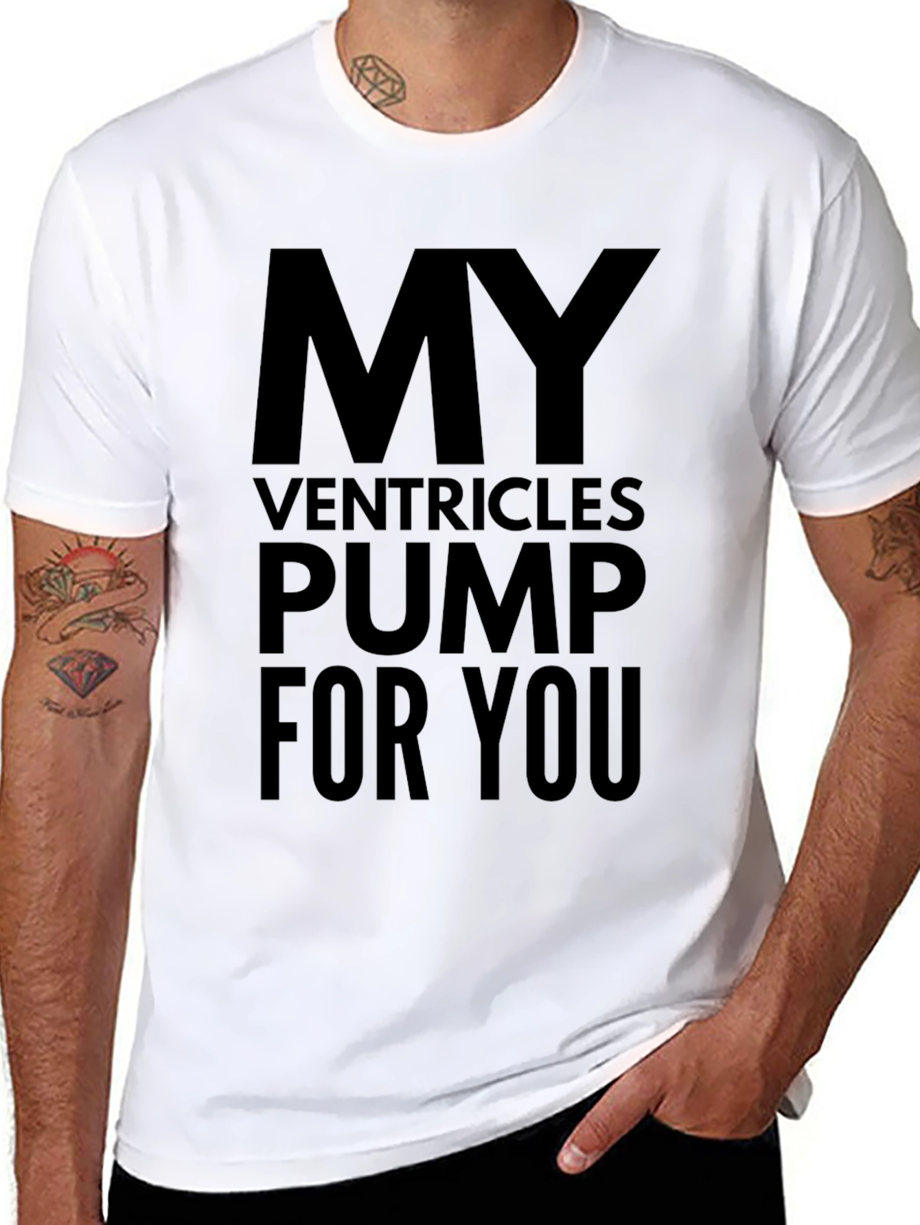 My Ventricles Pump For You Black T-Shirt