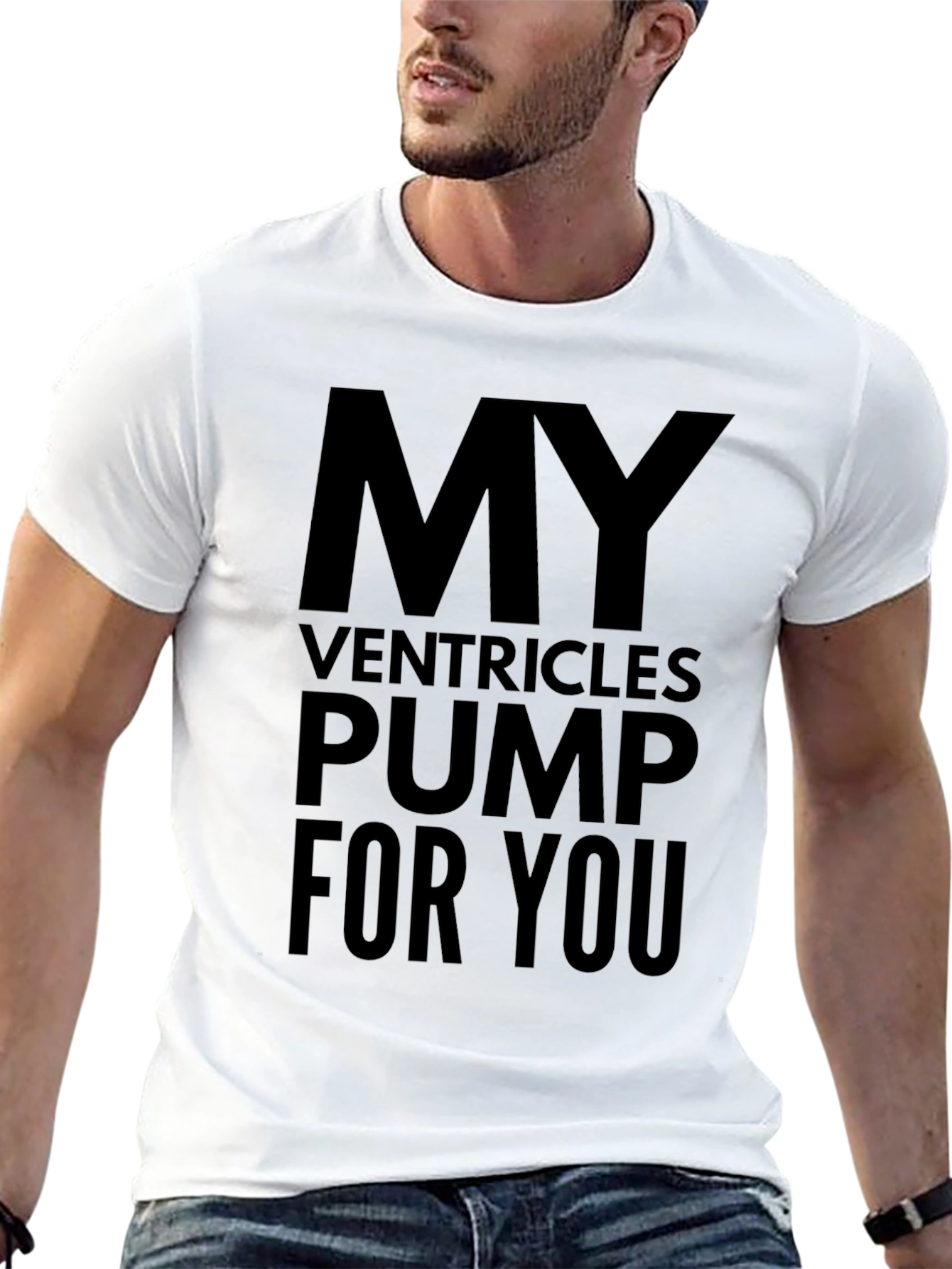 My Ventricles Pump For You Black T-Shirt
