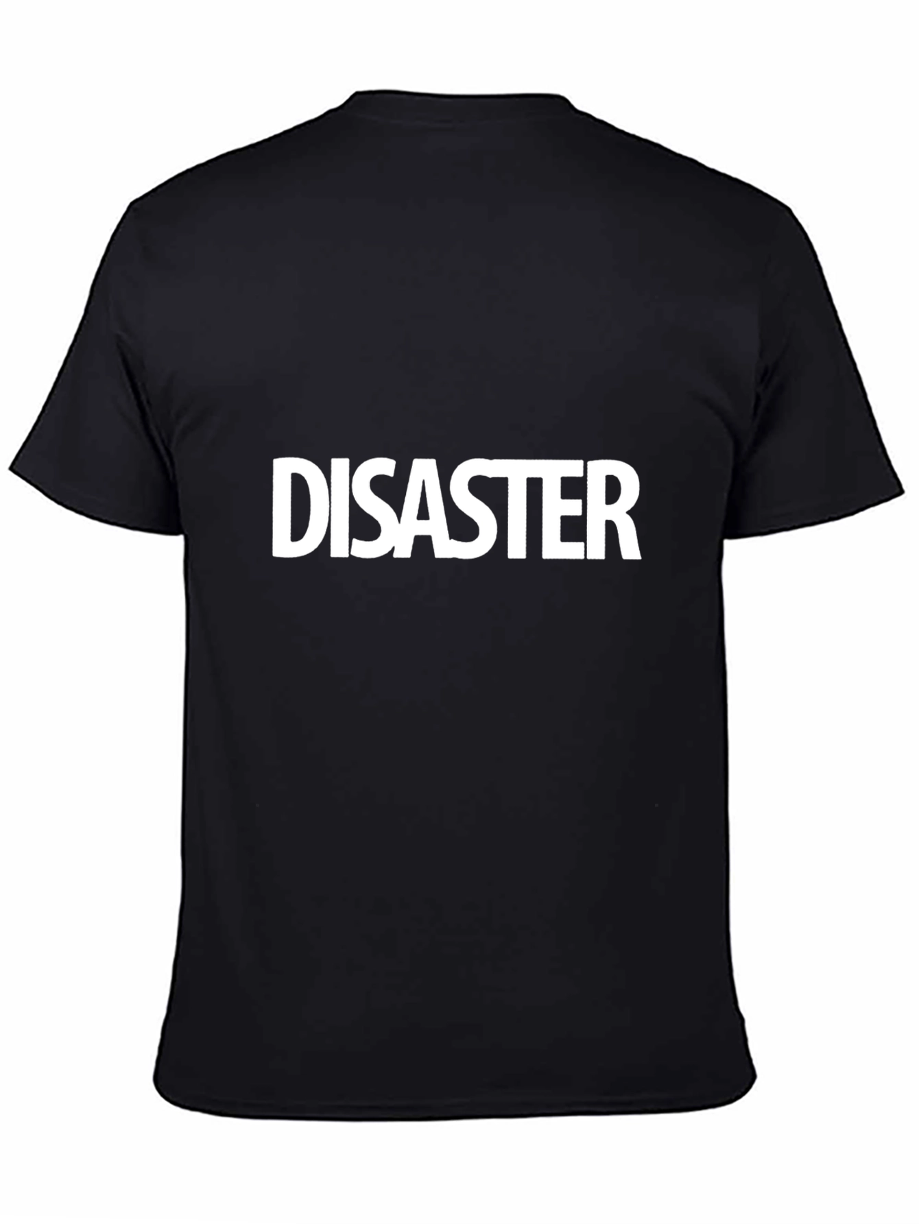 Disaster Graphic Tee - Black Cotton Casual Shirt