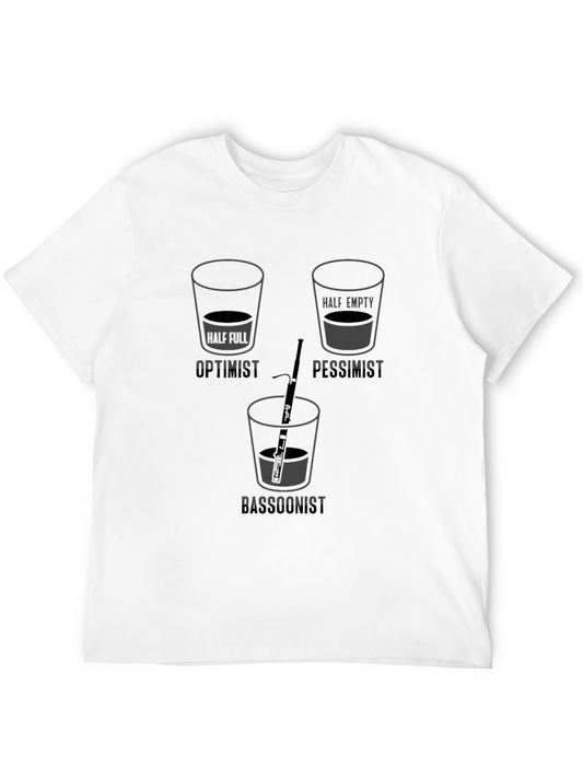 Bassoonist Optimist Pessimist Humor T-Shirt