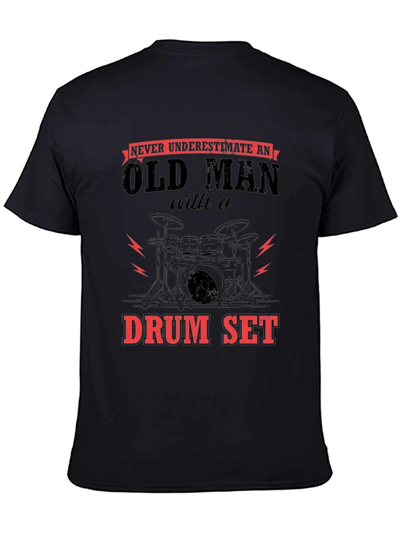 Old Man Drum Set Graphic Tee