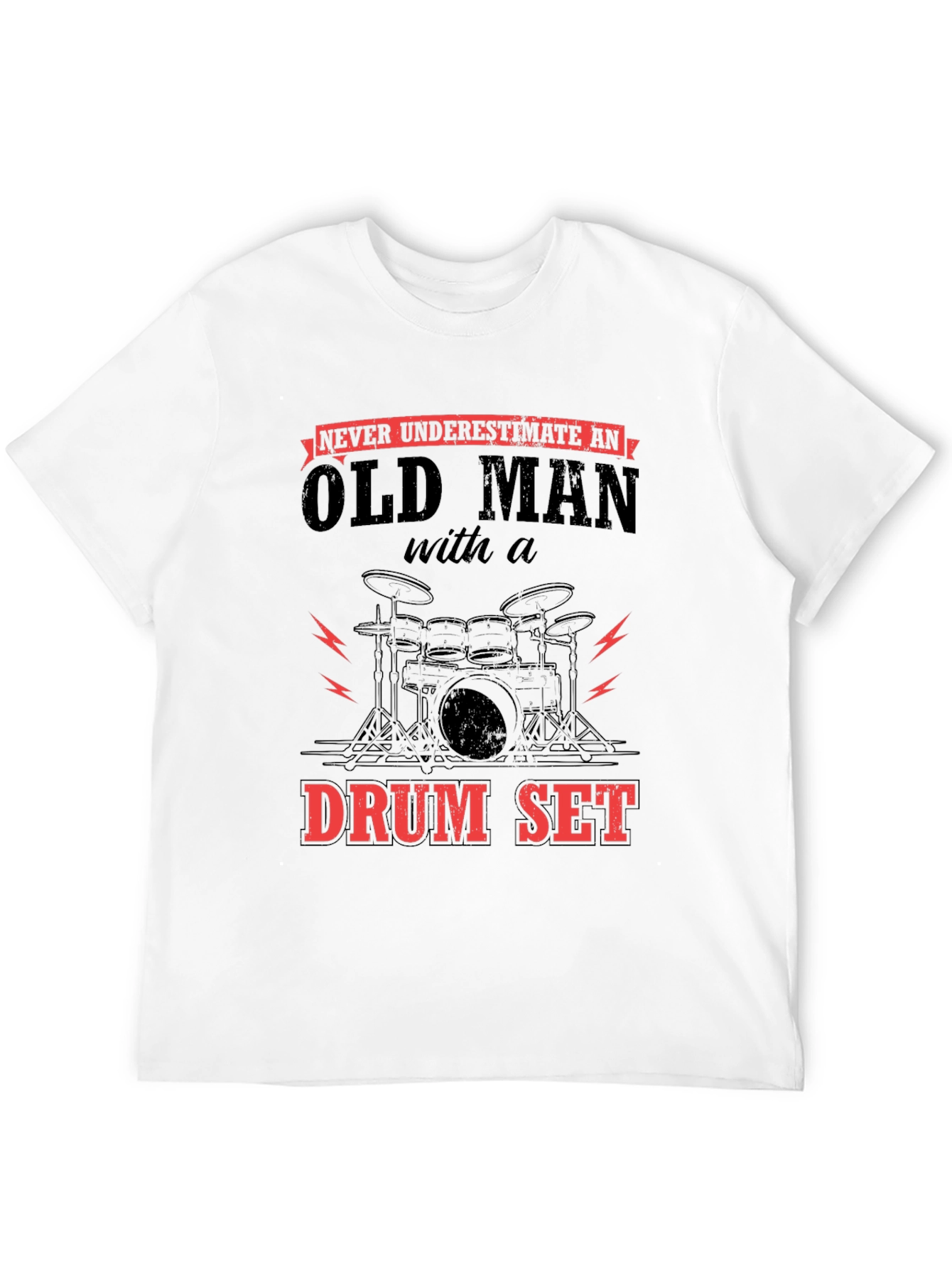 Old Man Drum Set Graphic Tee