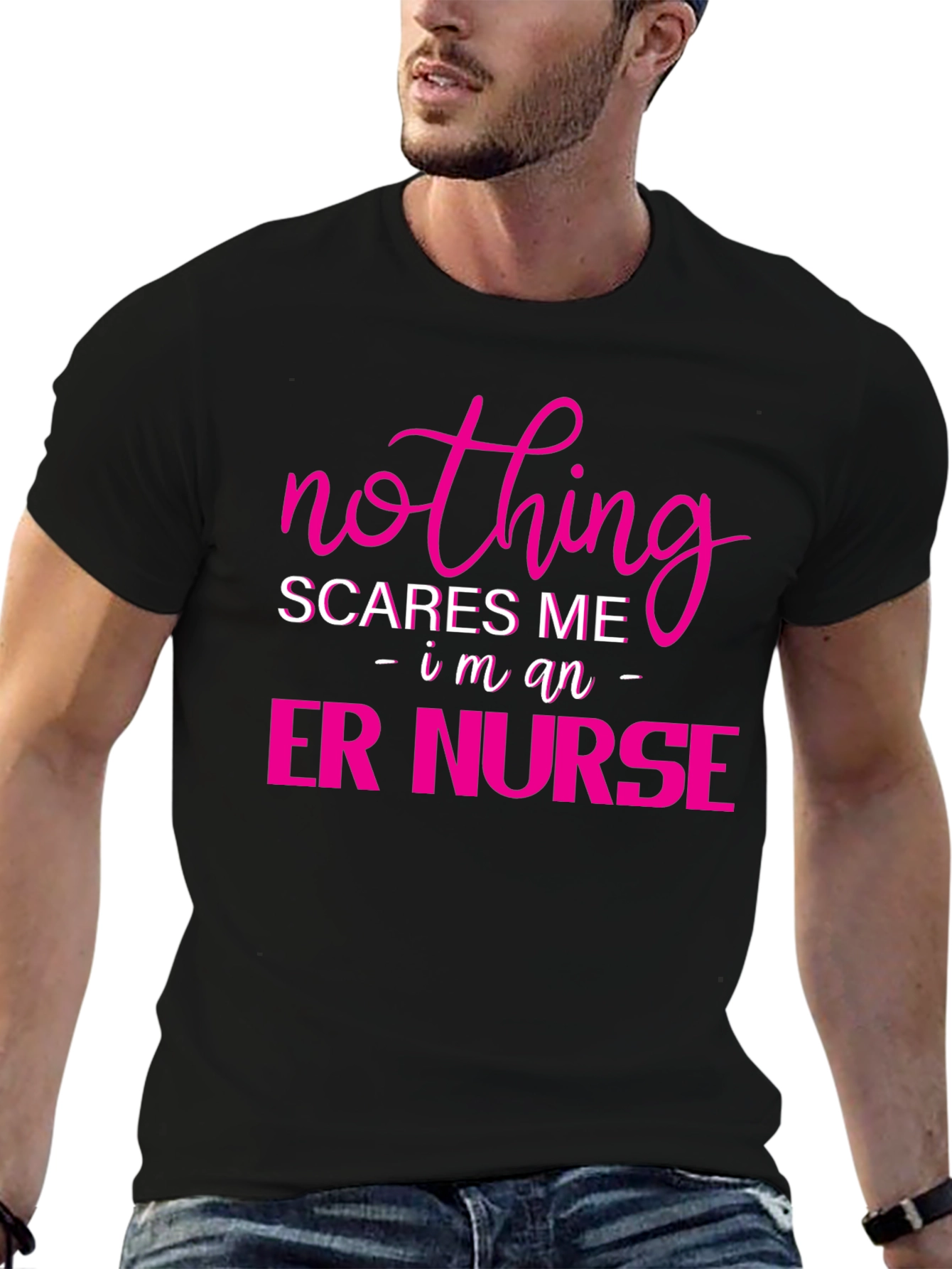 ER Nurse T-Shirt: Nothing Scares Me Funny Nurse Tee