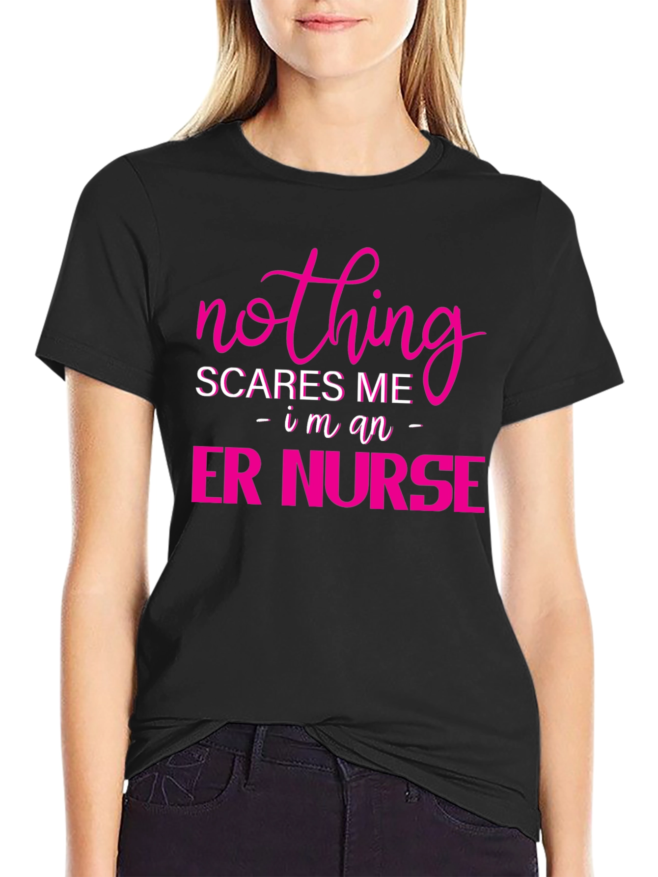 ER Nurse T-Shirt: Nothing Scares Me Funny Nurse Tee