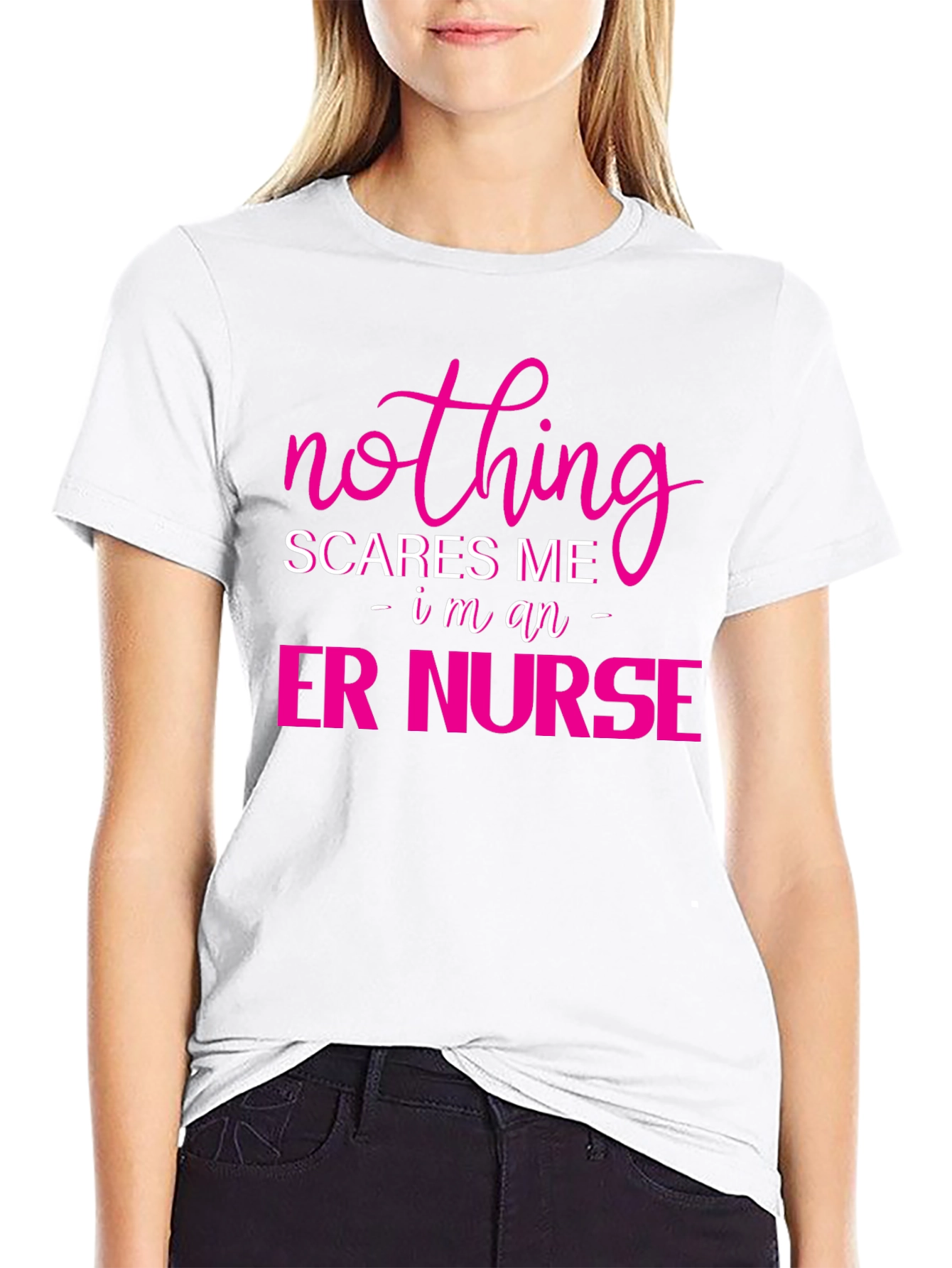 ER Nurse T-Shirt: Nothing Scares Me Funny Nurse Tee