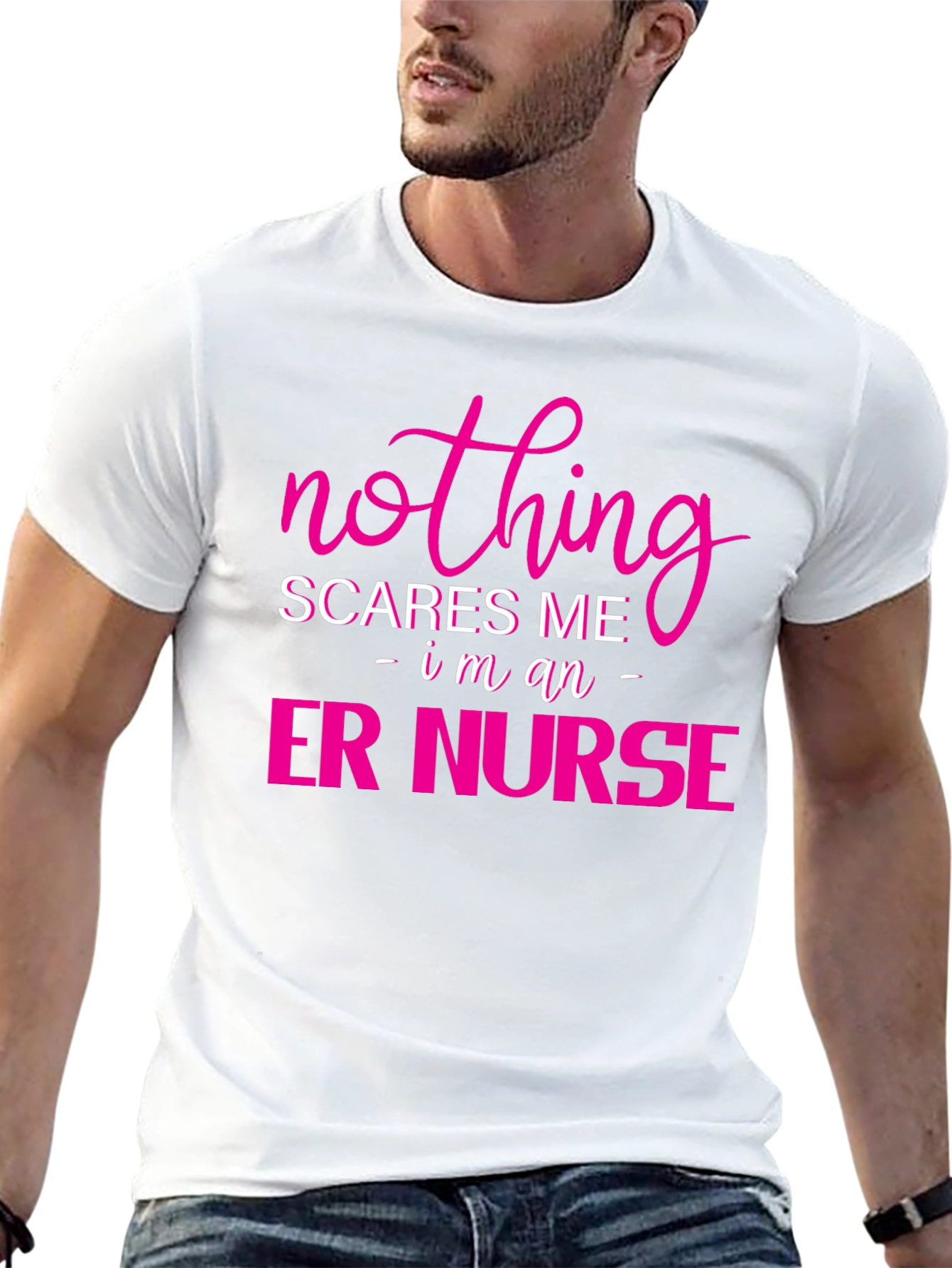 ER Nurse T-Shirt: Nothing Scares Me Funny Nurse Tee