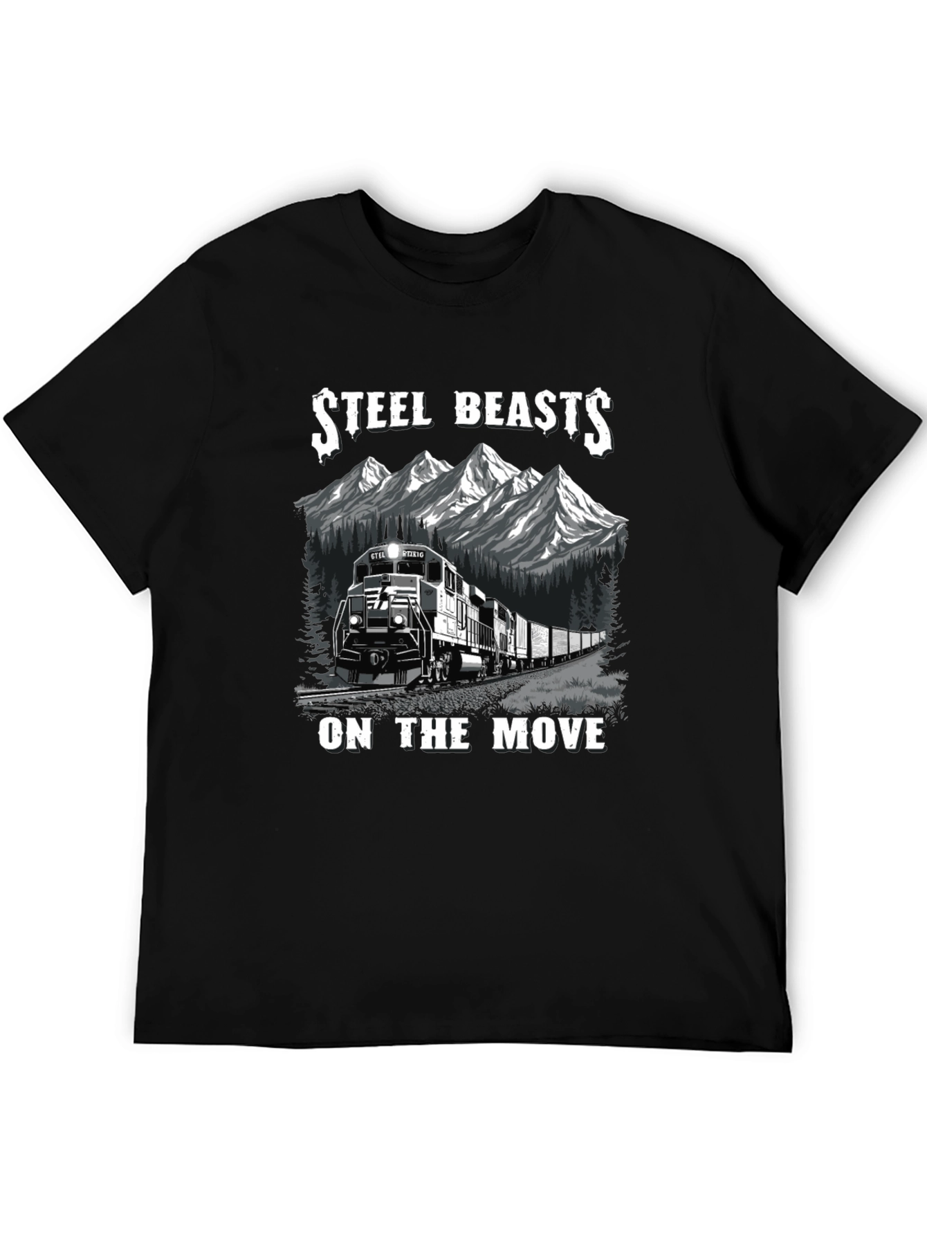 Steel Beasts Train Graphic T-Shirt