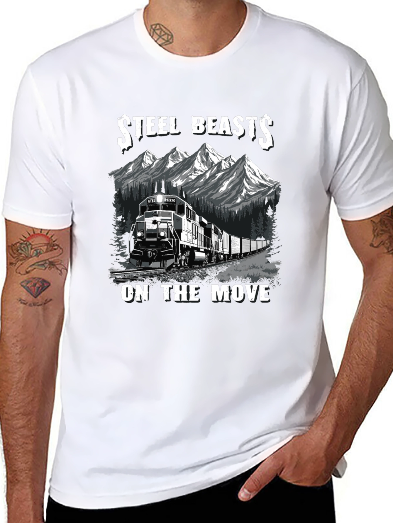 Steel Beasts Train Graphic T-Shirt