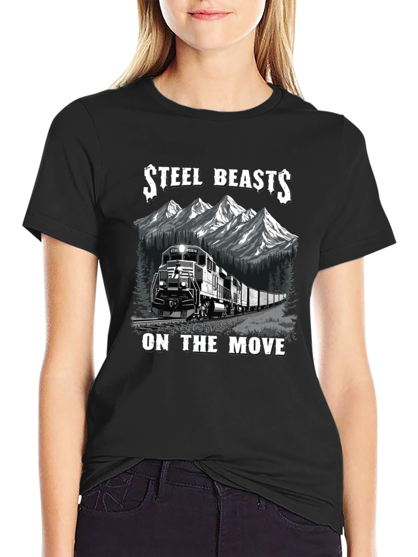Steel Beasts Train Graphic T-Shirt