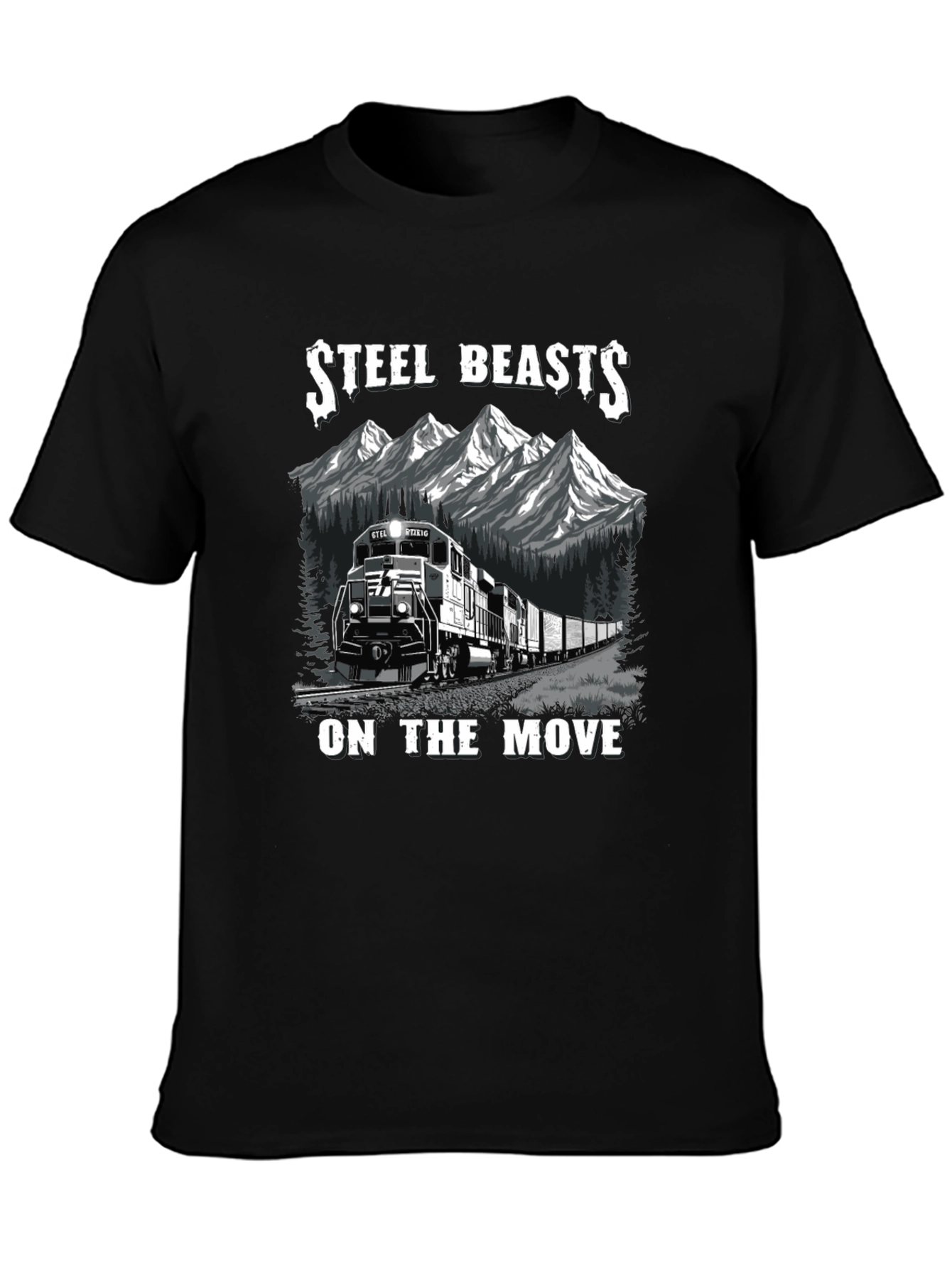 Steel Beasts Train Graphic T-Shirt