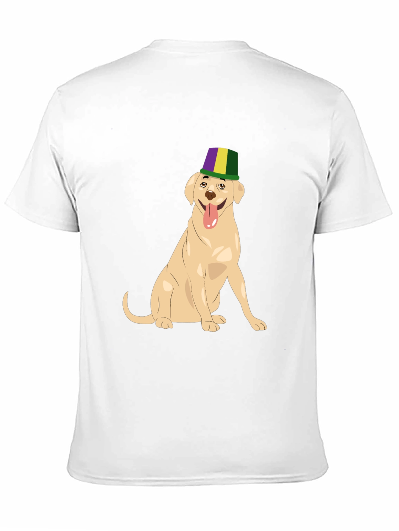 Dog Wearing Mardi Gras Hat Graphic T-Shirt