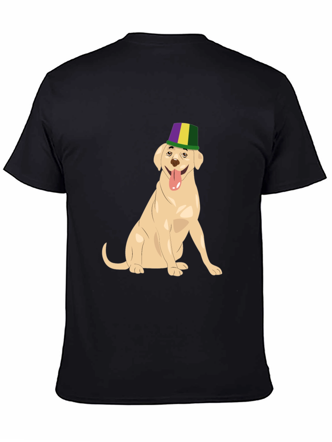 Dog Wearing Mardi Gras Hat Graphic T-Shirt