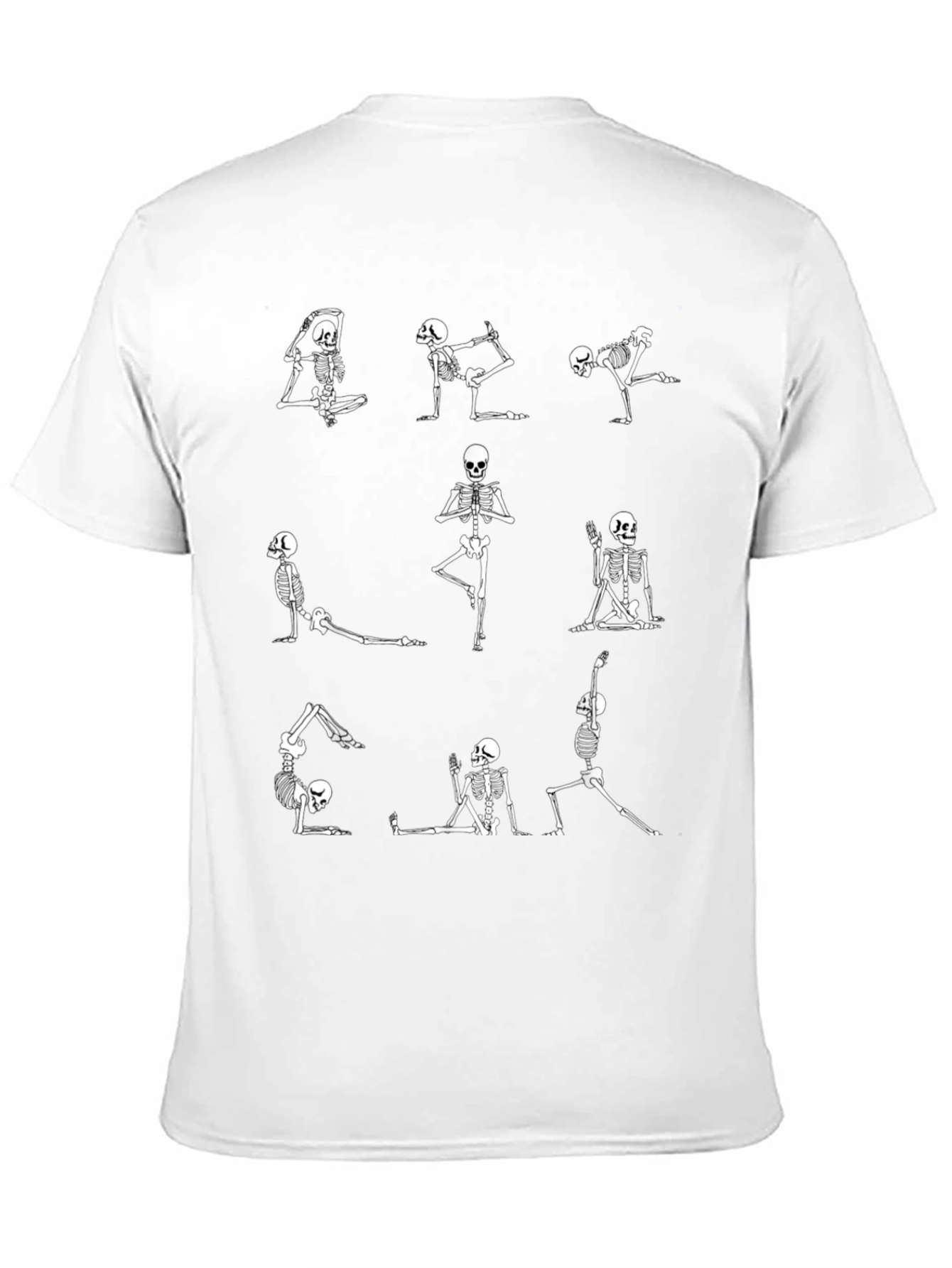 Yoga Skeleton Graphic Tee - Black T-Shirt