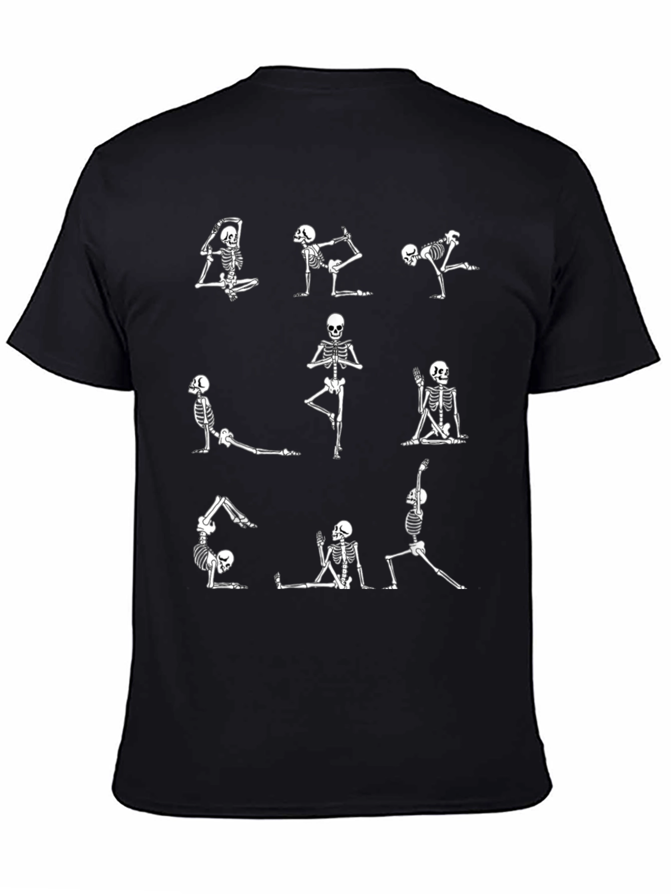 Yoga Skeleton Graphic Tee - Black T-Shirt
