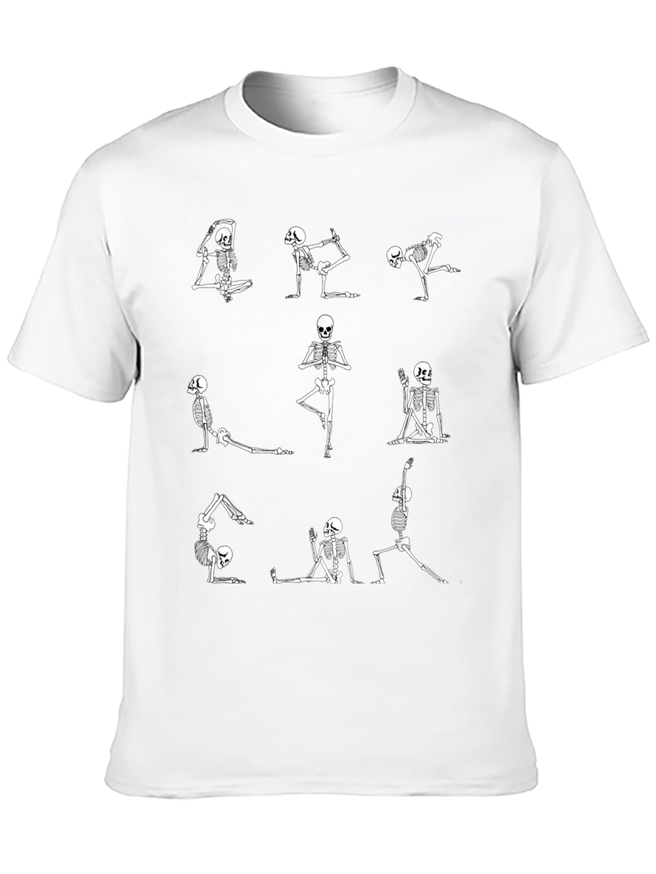 Yoga Skeleton Graphic Tee - Black T-Shirt