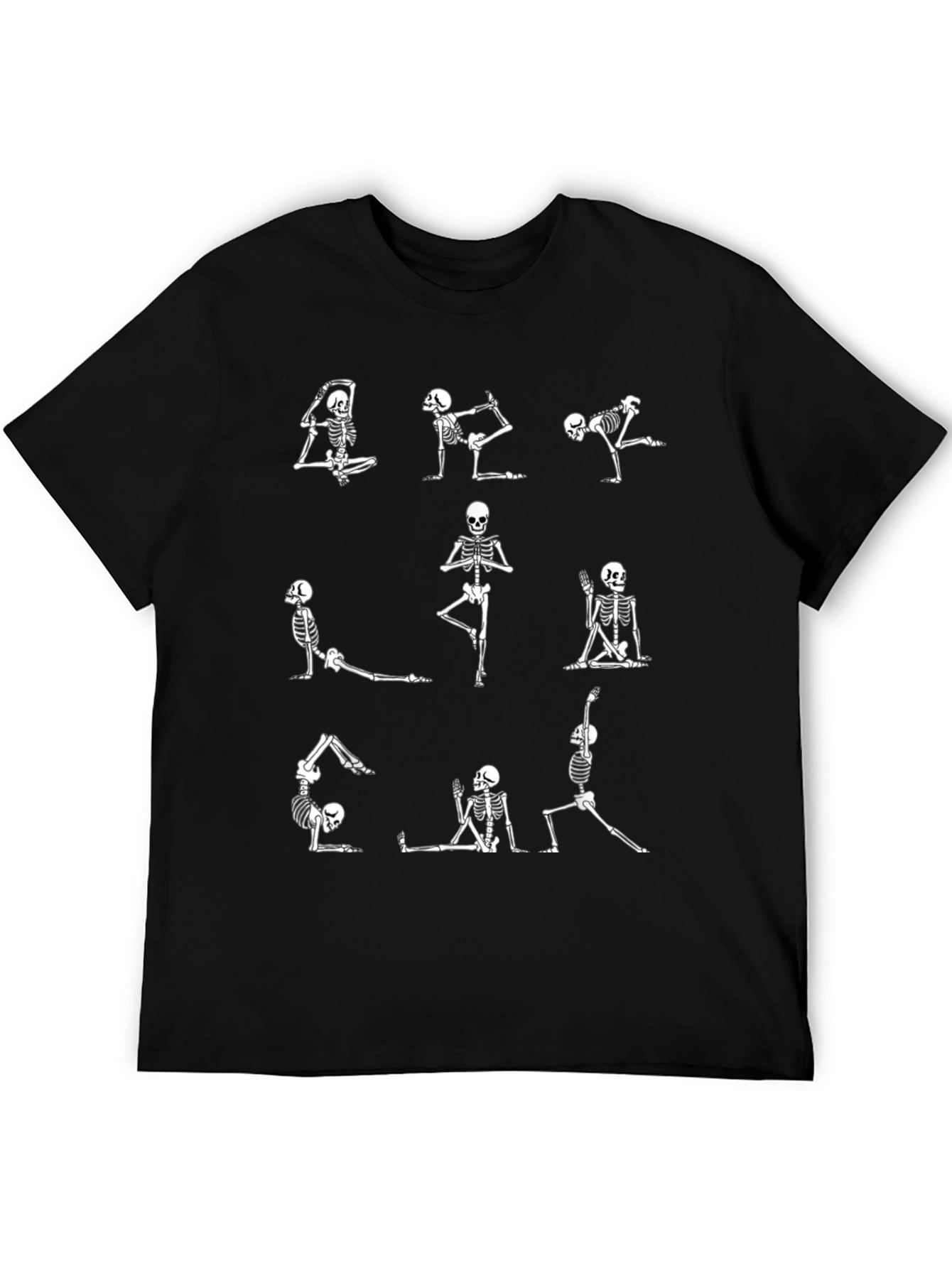 Yoga Skeleton Graphic Tee - Black T-Shirt