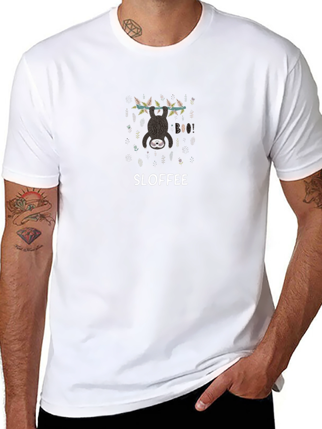 SLOFFEE Sloth Hanging On Tree T-Shirt