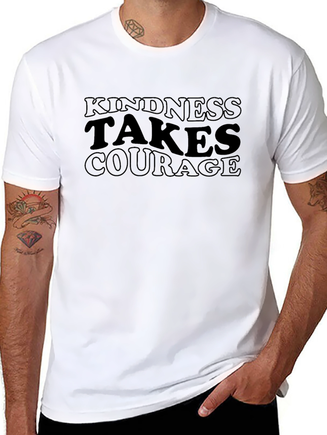 Kindness Takes Courage Black Graphic Tee