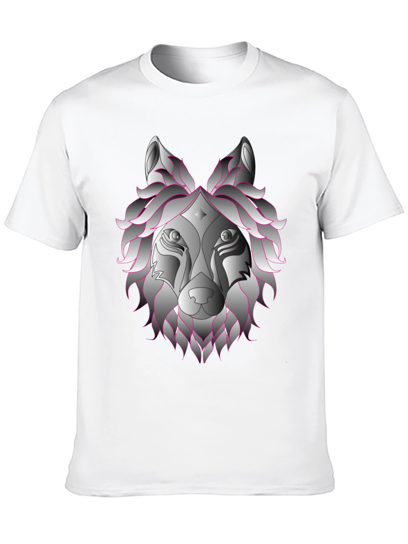 Wolf Head Graphic T-Shirt - Black