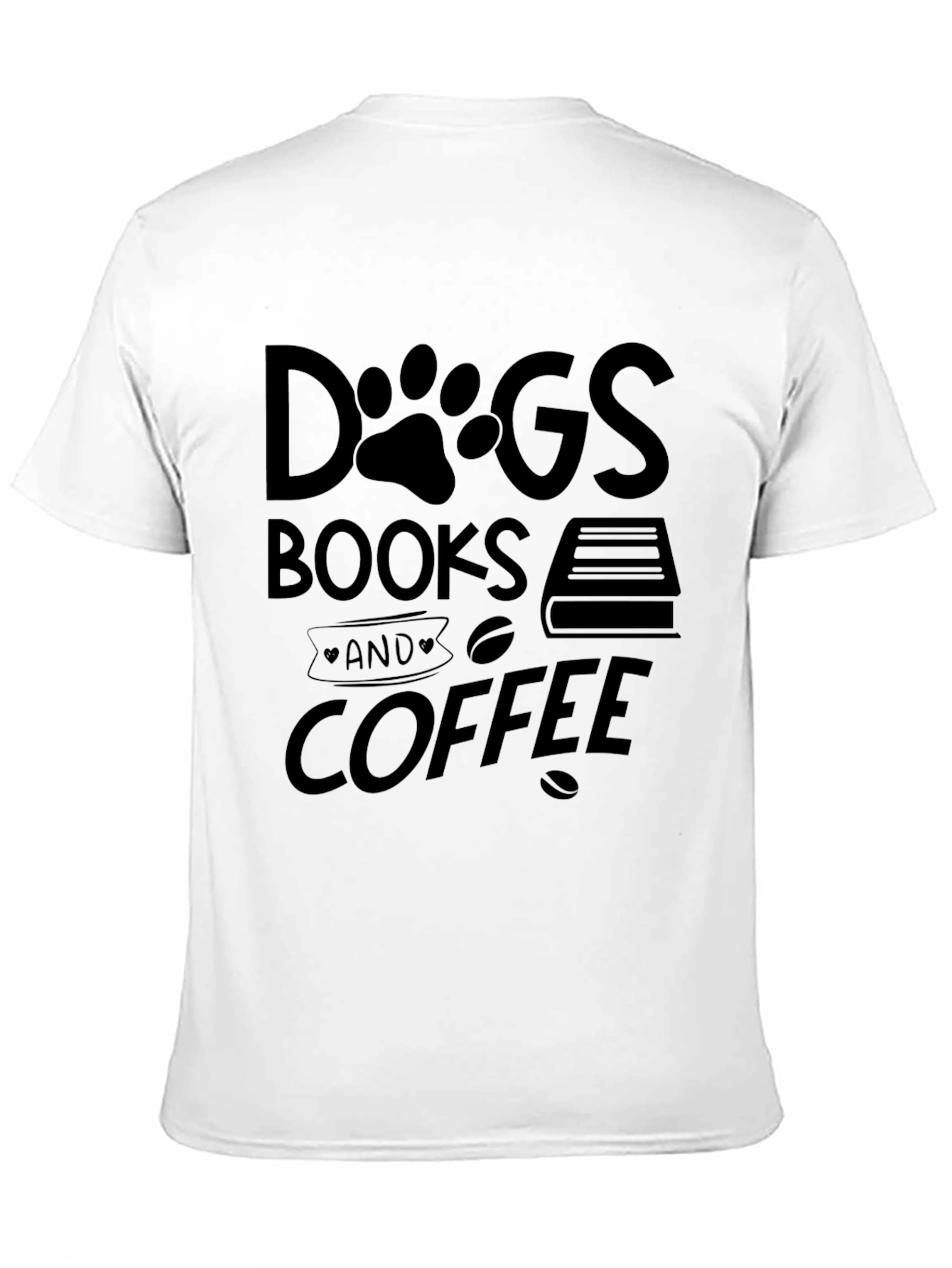 Dogs Books and Coffee T-Shirt