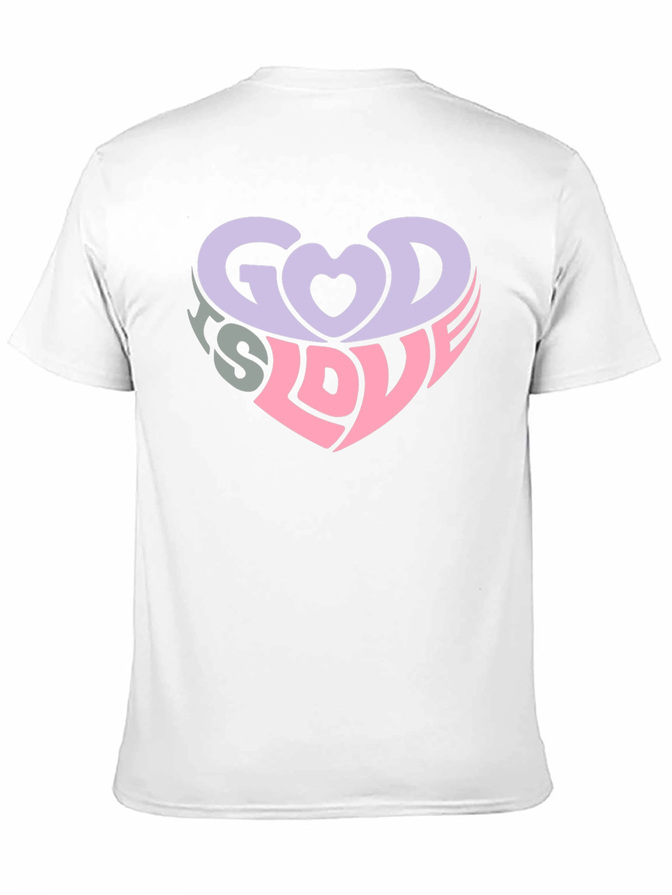 God is Love Heart Graphic Tee - Black