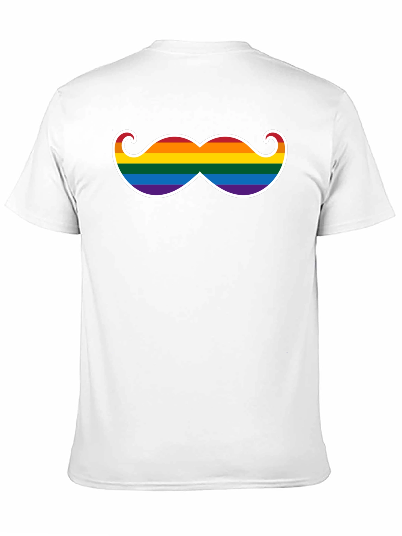 Rainbow Mustache Graphic T-Shirt