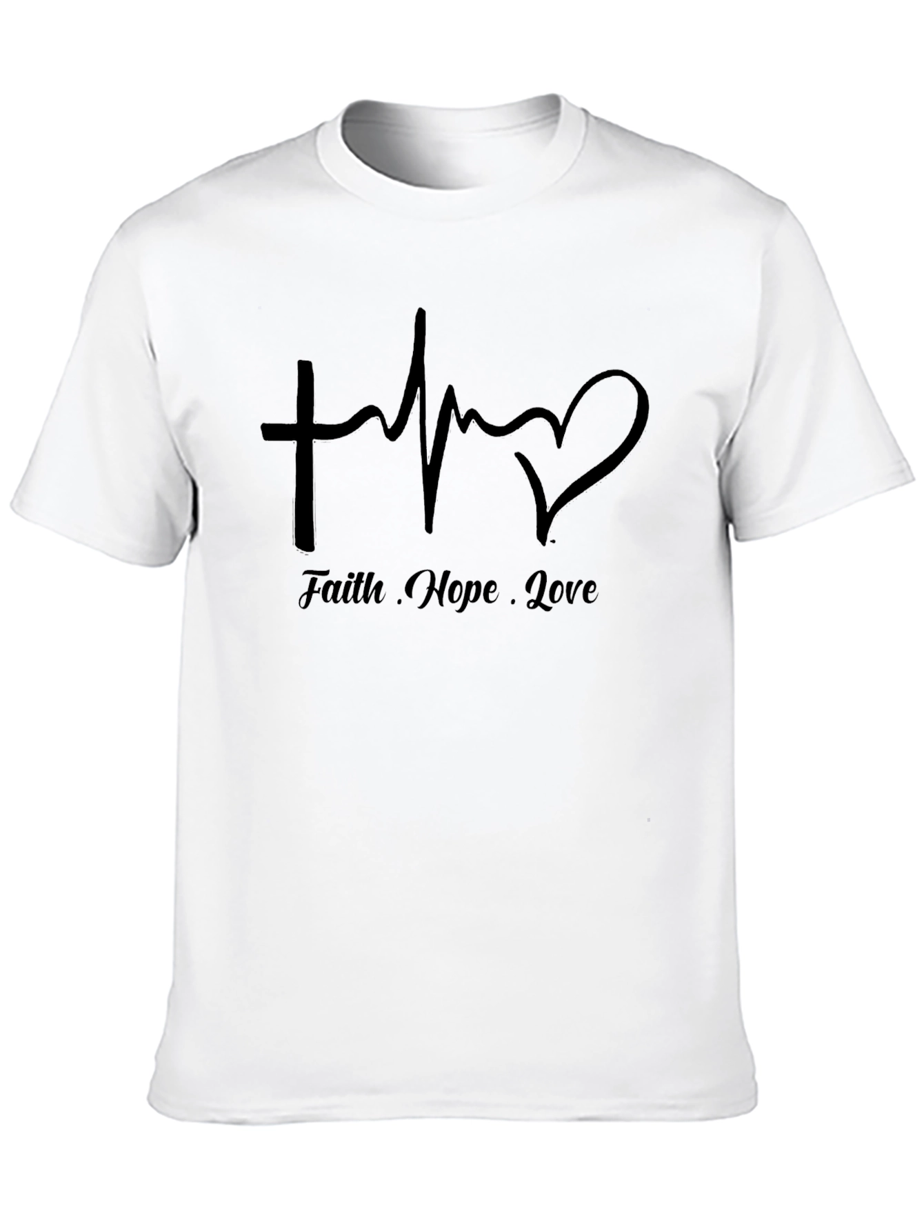 Faith Hope Love Graphic Tee - Christian Inspired T-Shirt