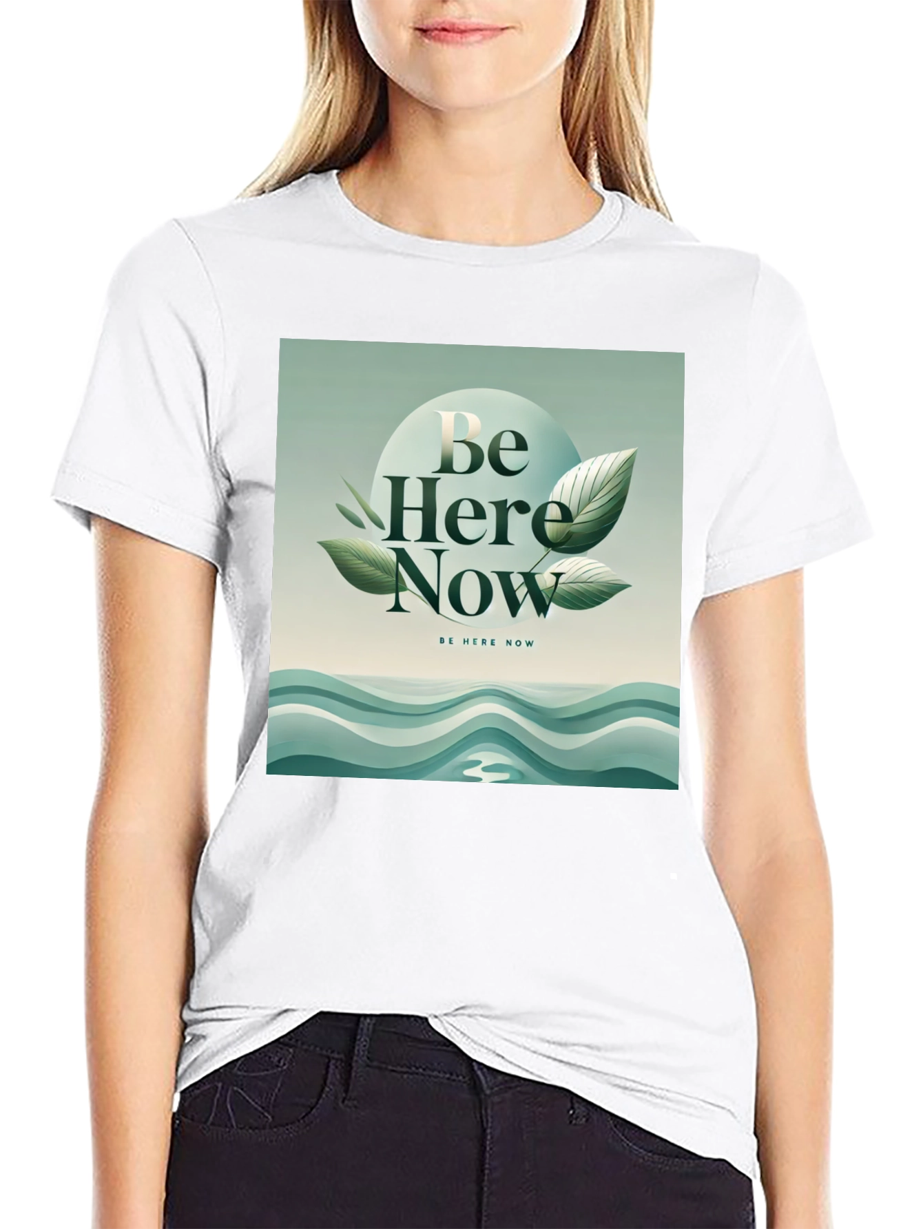 Be Here Now Graphic Tee - Zen Inspired Design