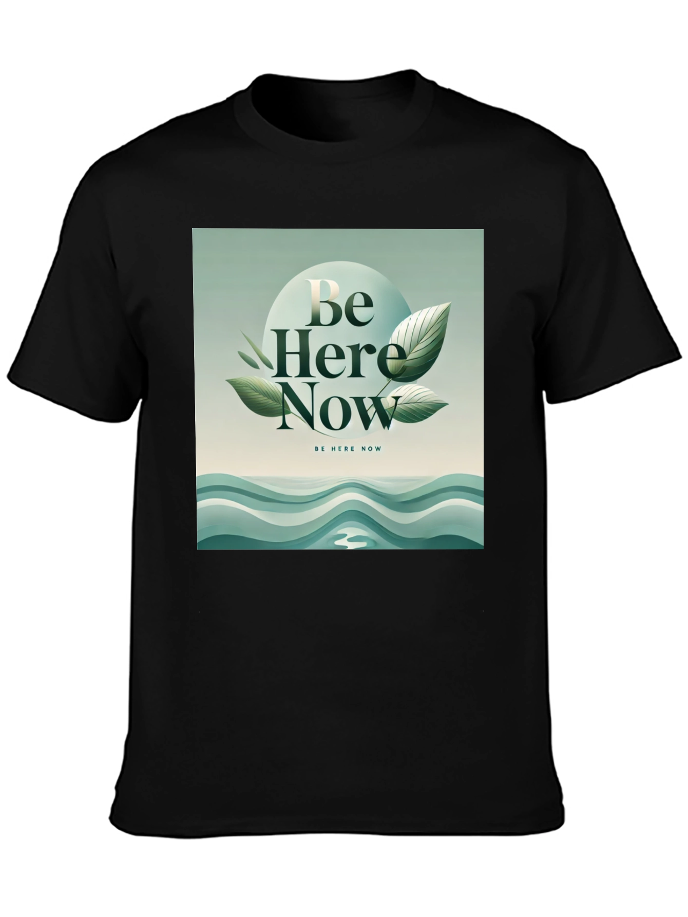 Be Here Now Graphic Tee - Zen Inspired Design